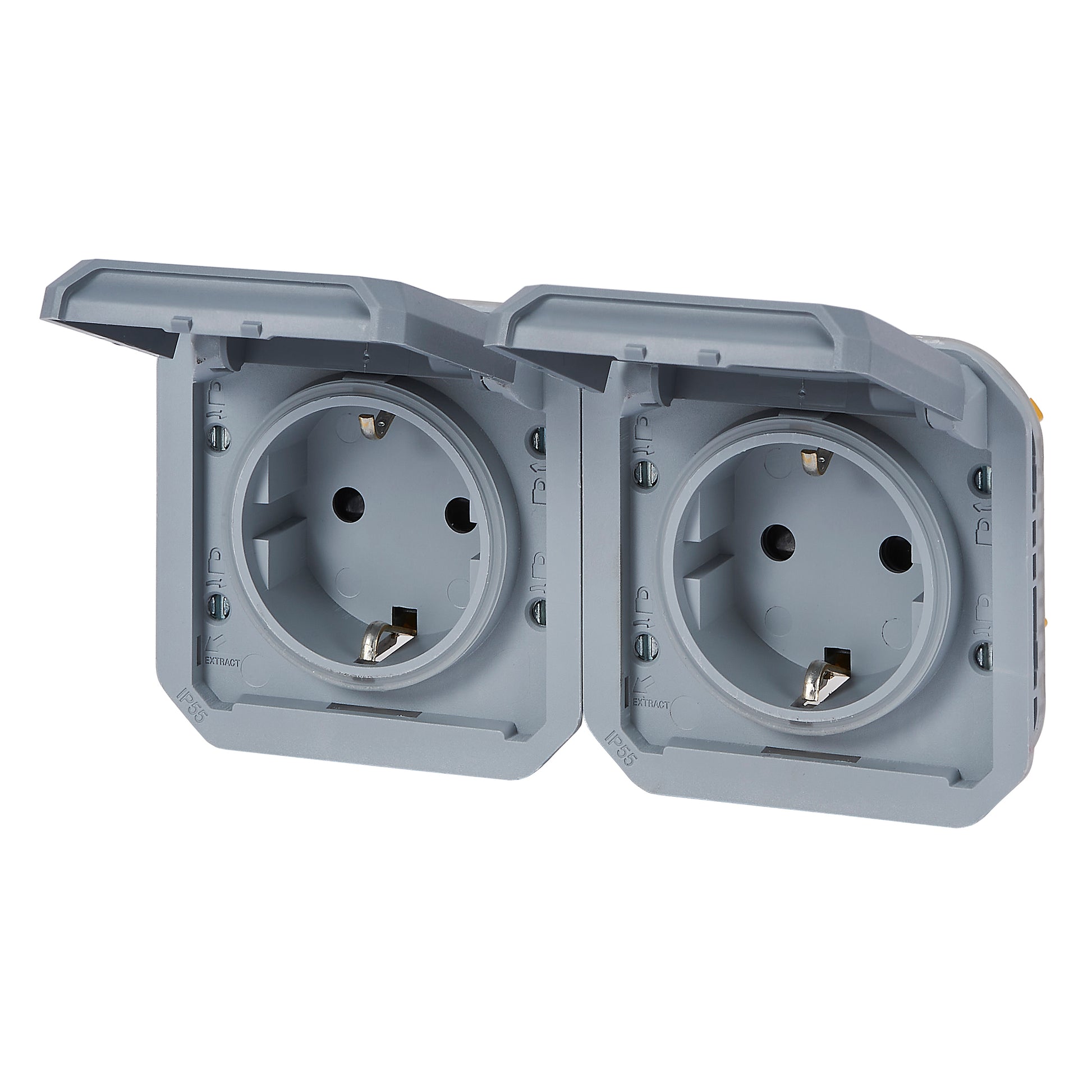 PLEXO55 DB SCHUKO 16A 4M GRÅ