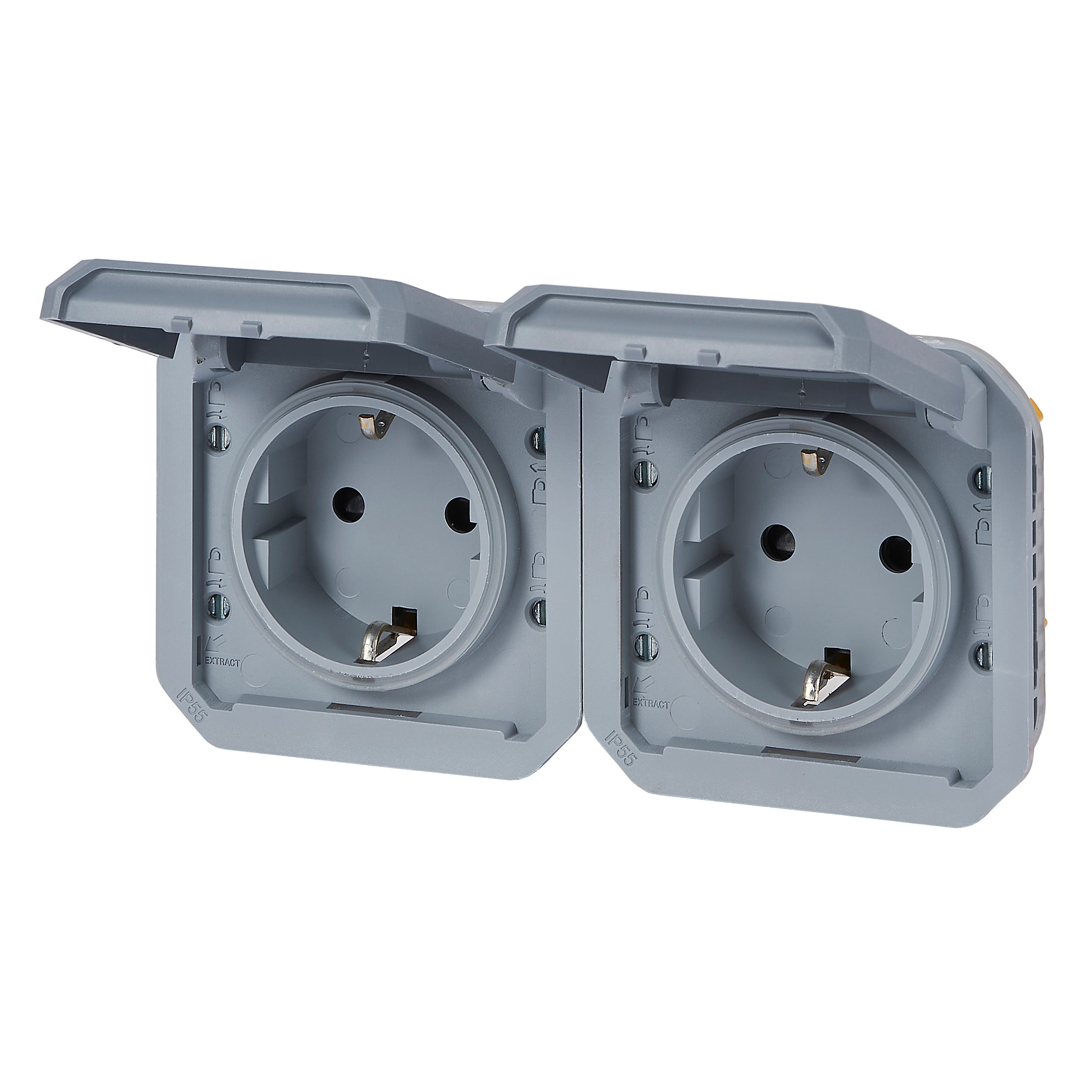 PLEXO55 DB SCHUKO 16A 4M GRÅ
