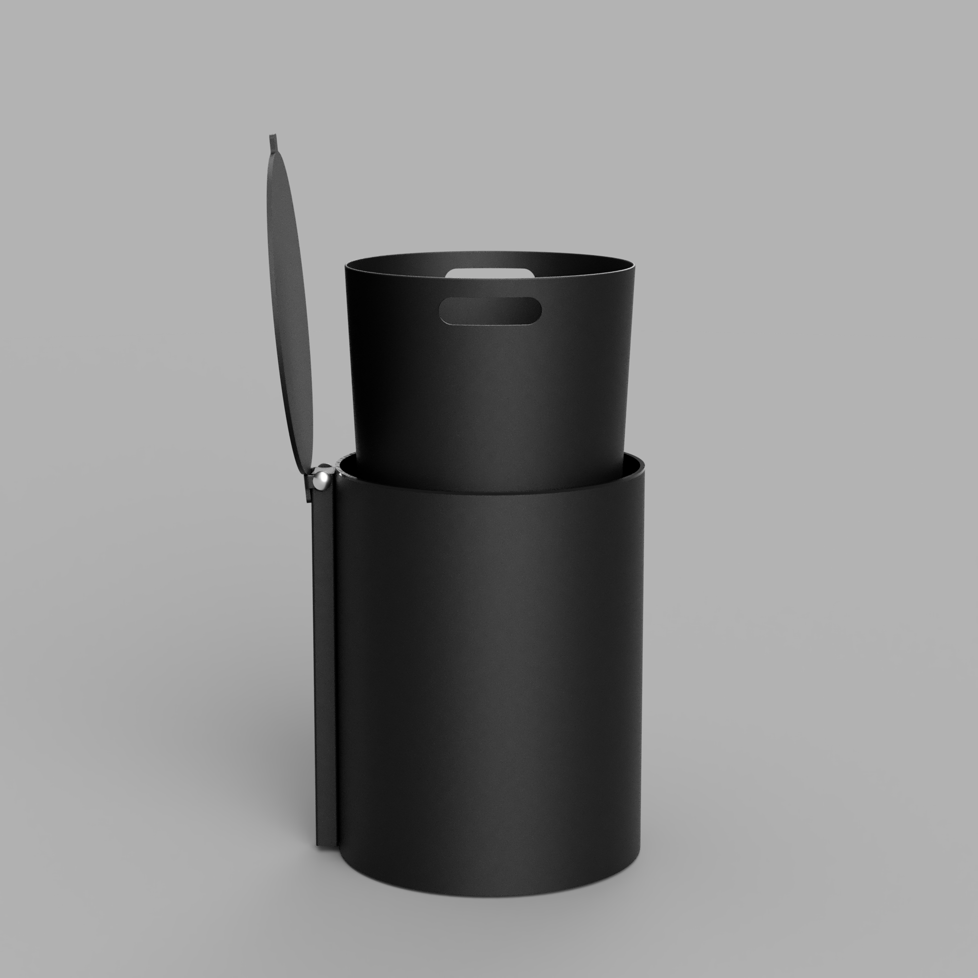 Nichba toiletspand sort pulverlakeret