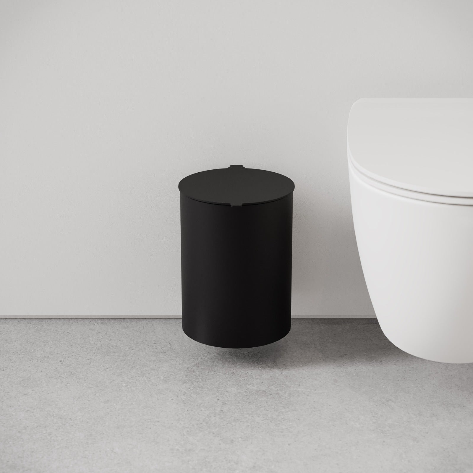 Nichba toiletspand sort pulverlakeret