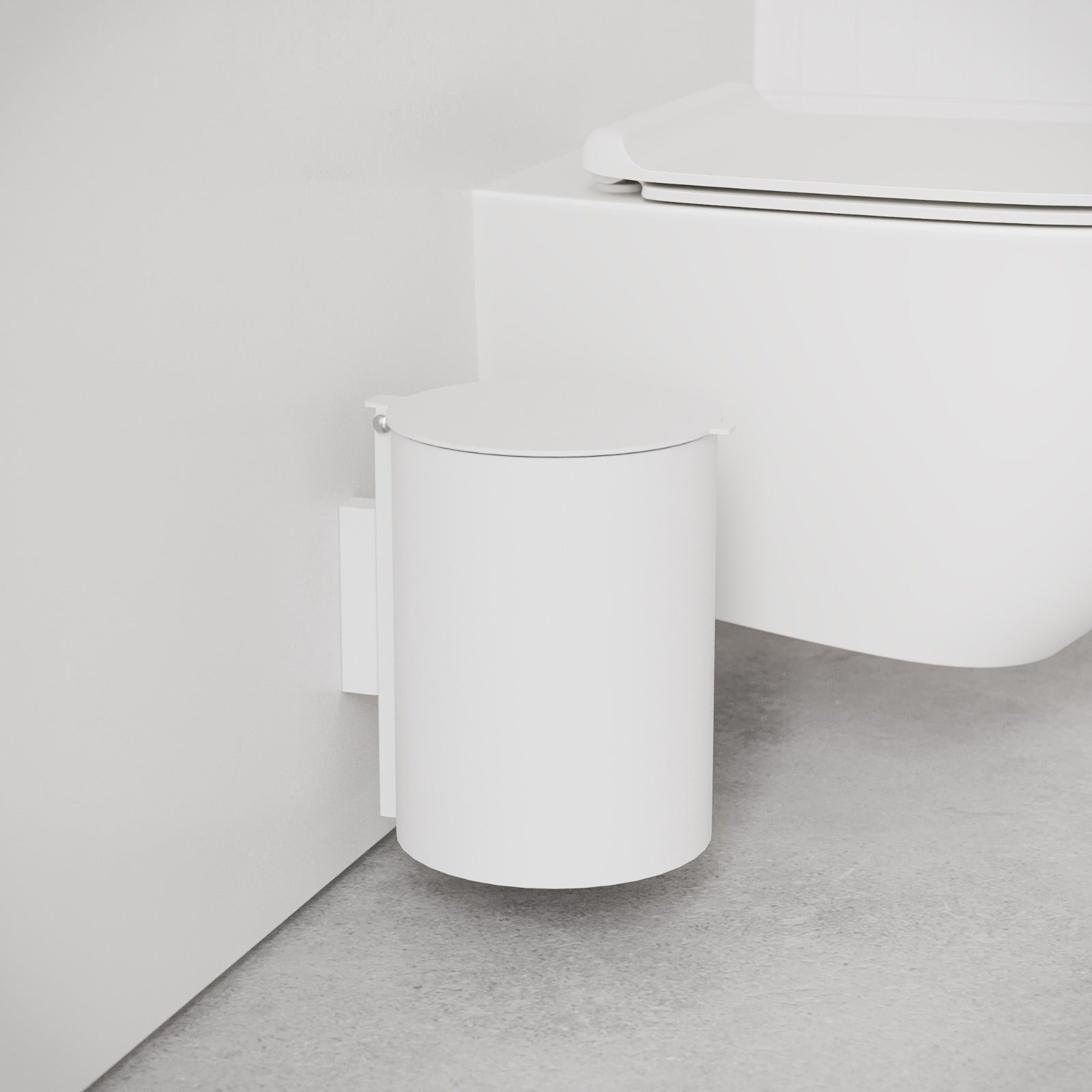 Nichba toiletspand hvid pulverlakeret