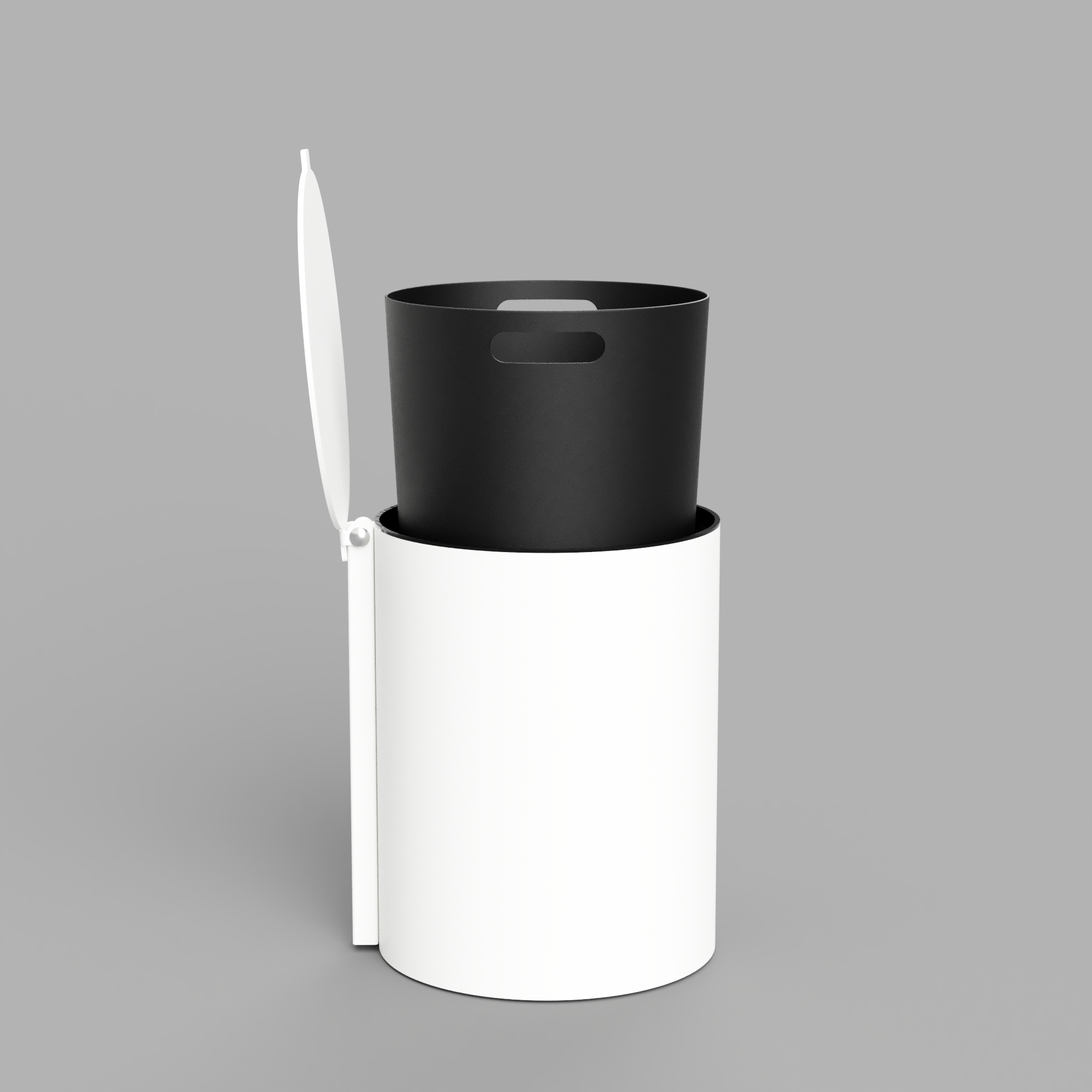 Nichba toiletspand hvid pulverlakeret