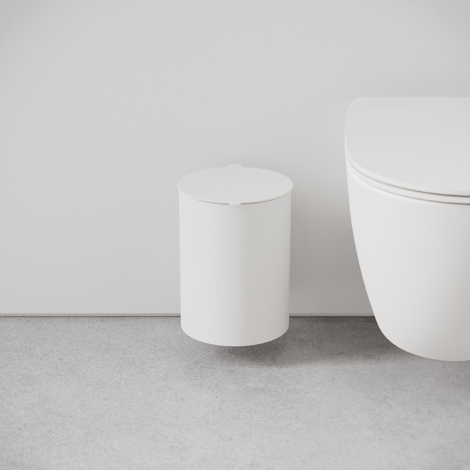 Nichba toiletspand hvid pulverlakeret