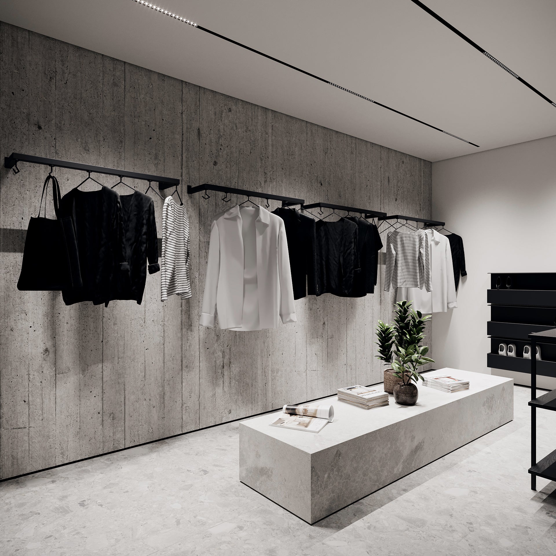 Nichba bøjlestang 100 cm sort pulverlakeret