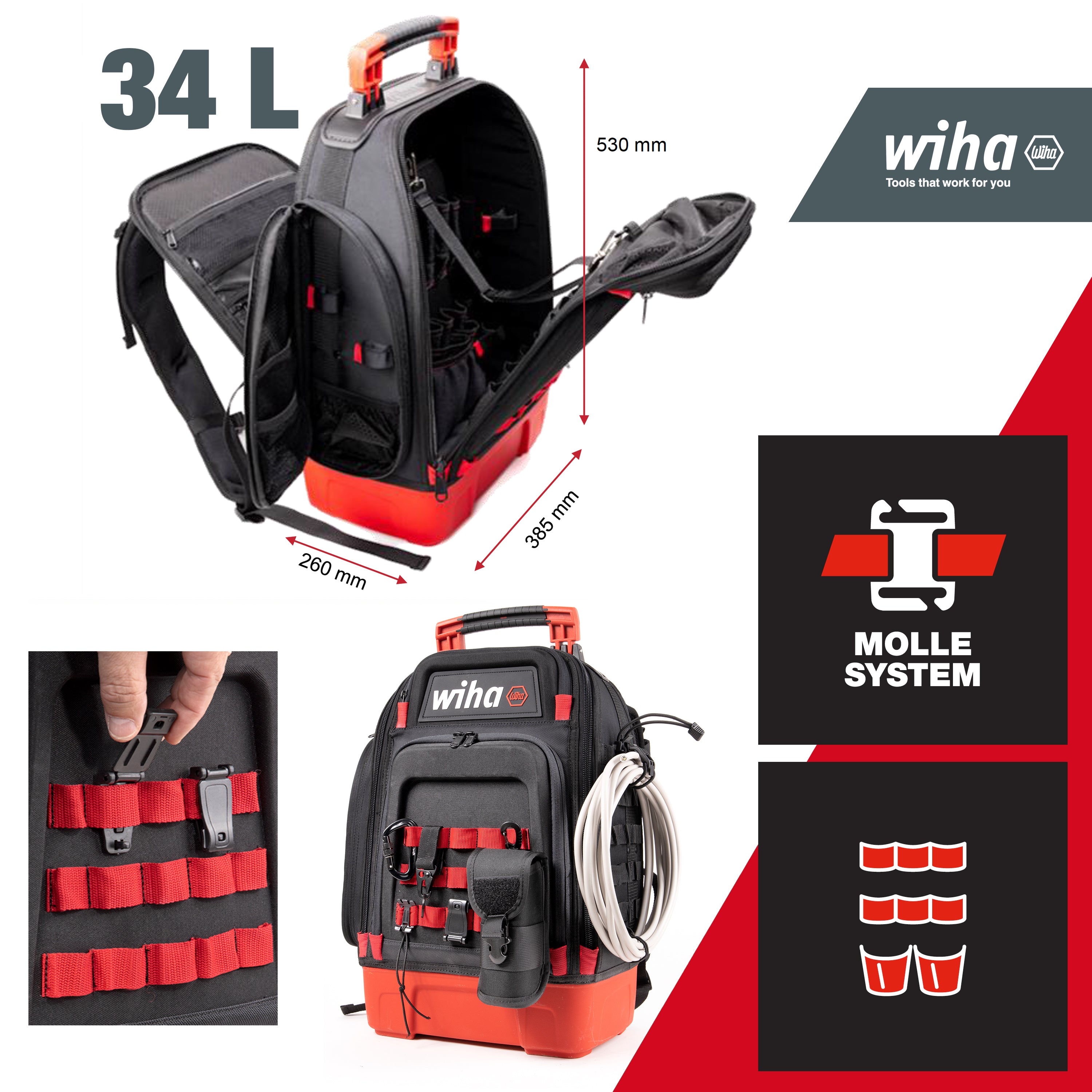 WIHA ELECTRIC RYGSÆK, 28 DELE 1000V