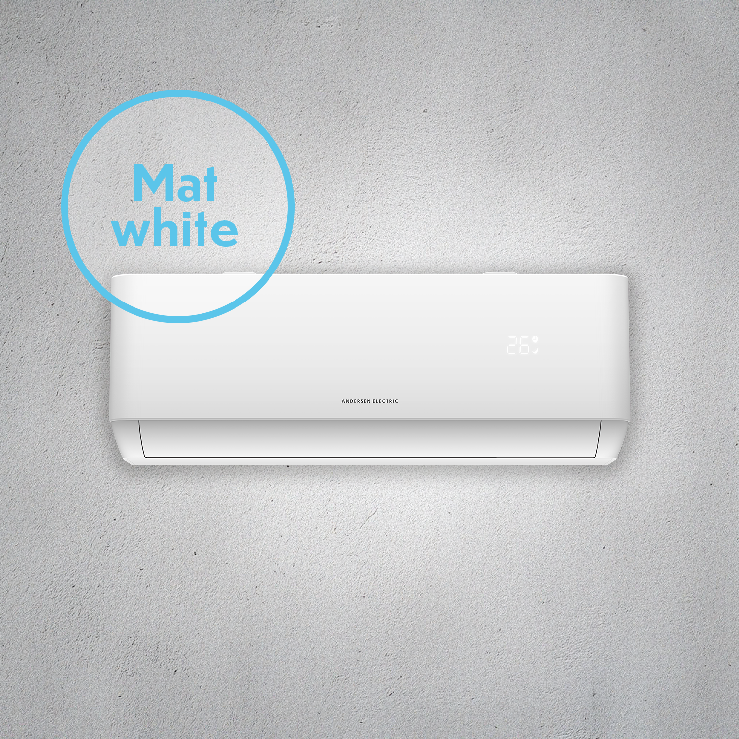 Varmepumpe/Aircondition Mat Pro 18 med WiFi 6,7kW, indedel, hvid