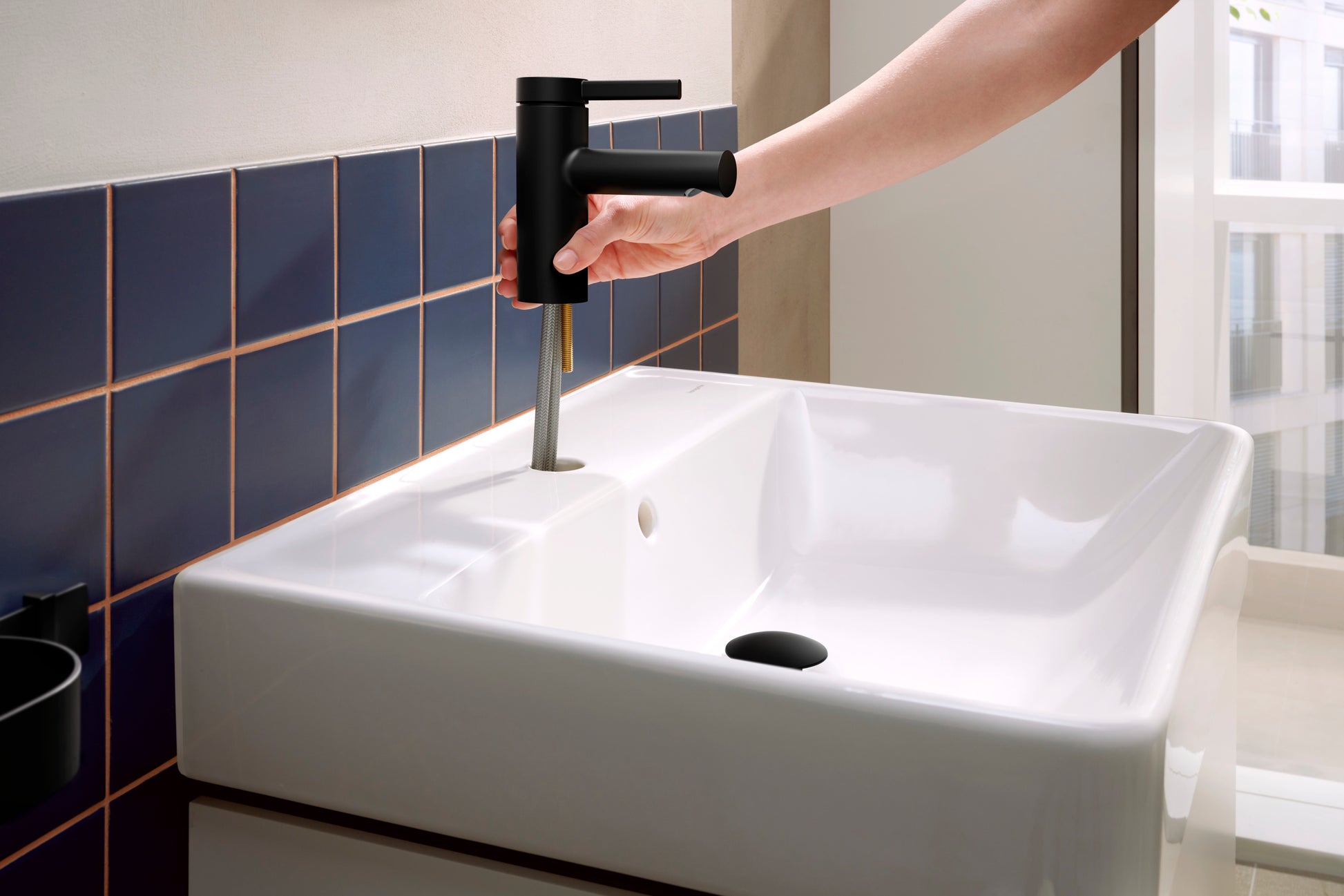 Hansgrohe Zesis S 1-grebs håndvaskarmatur CoolStart, mat sort