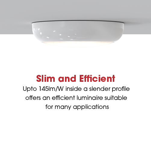 Væg-/Loft Plafond Disco Evo 2 IP65 9-12-16W 3K-4K-6,5K sensor Hvid