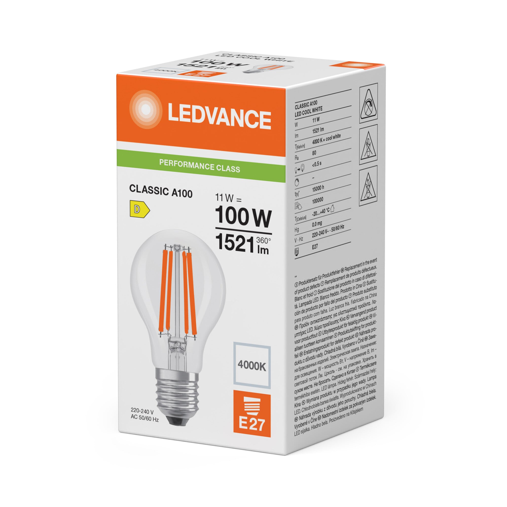 STD FIL 100 11W 840 E27