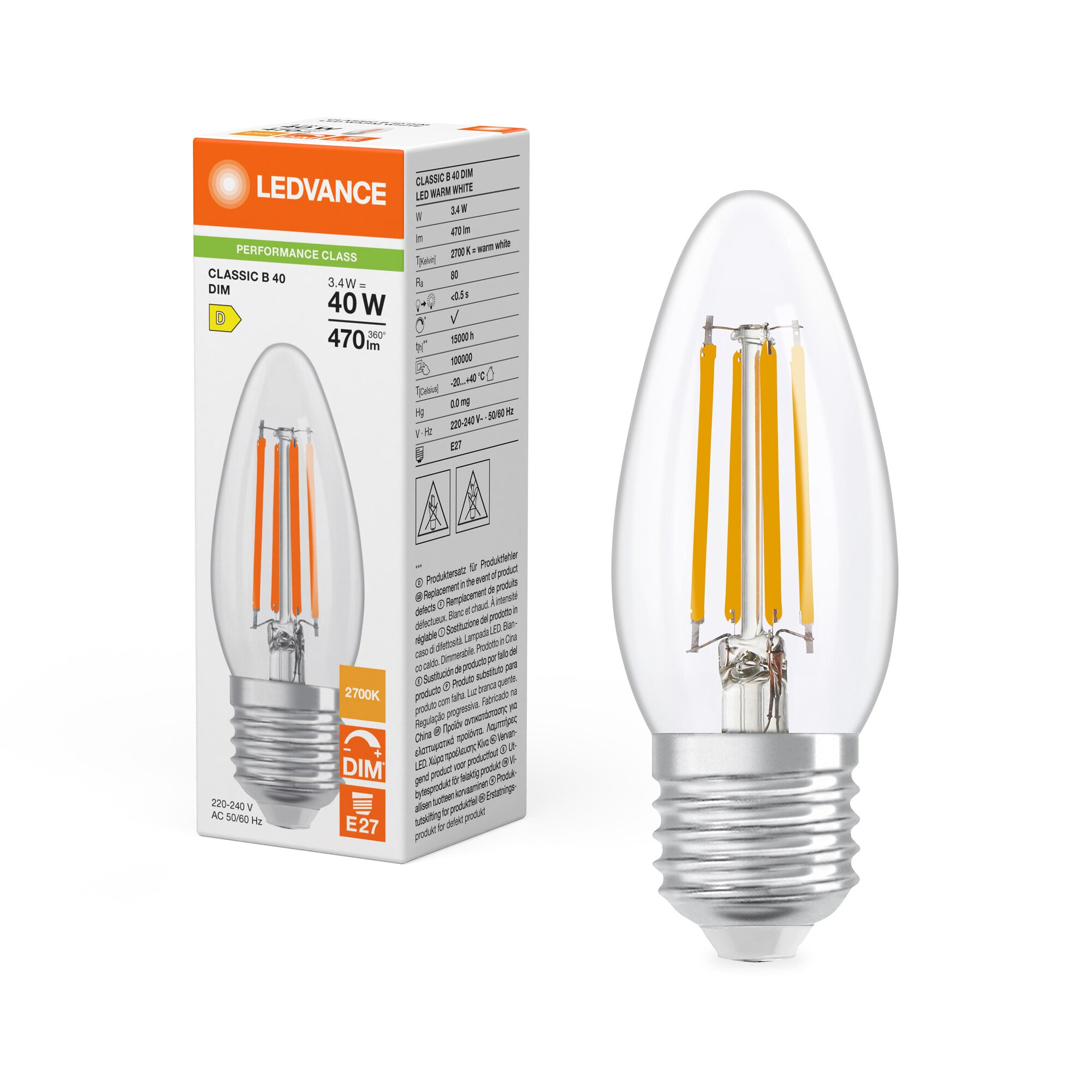 DIM KER FIL 40 3,4W 827 E27