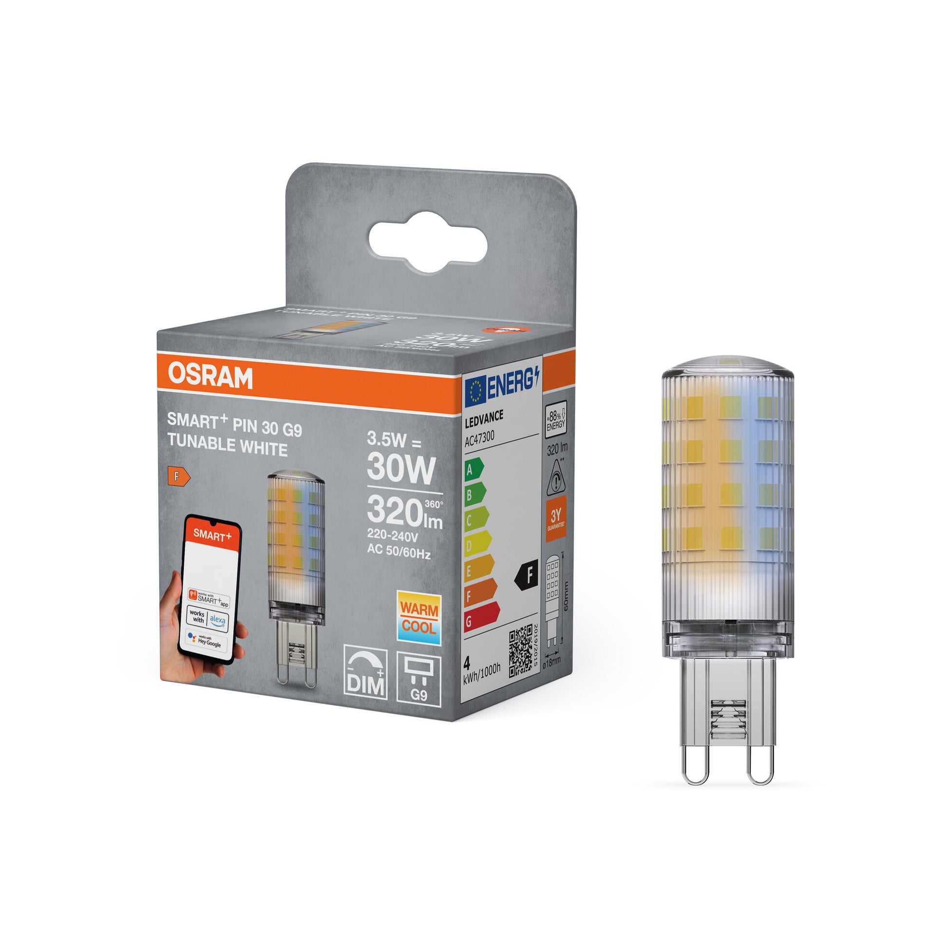 Osram SMART+ PIN 3,5W/827-865 320 lumen G9 WiFi