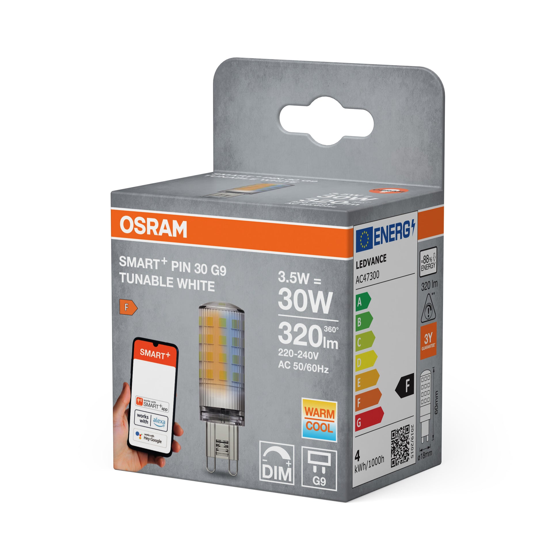 Osram SMART+ PIN 3,5W/827-865 320 lumen G9 WiFi