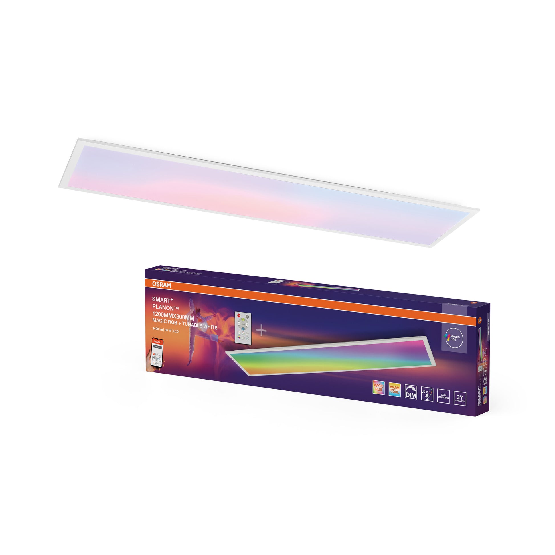 OSRAM SMART+ Planon Magic 3600lm 36W/RGB+827-865 1200X300mm WiFi