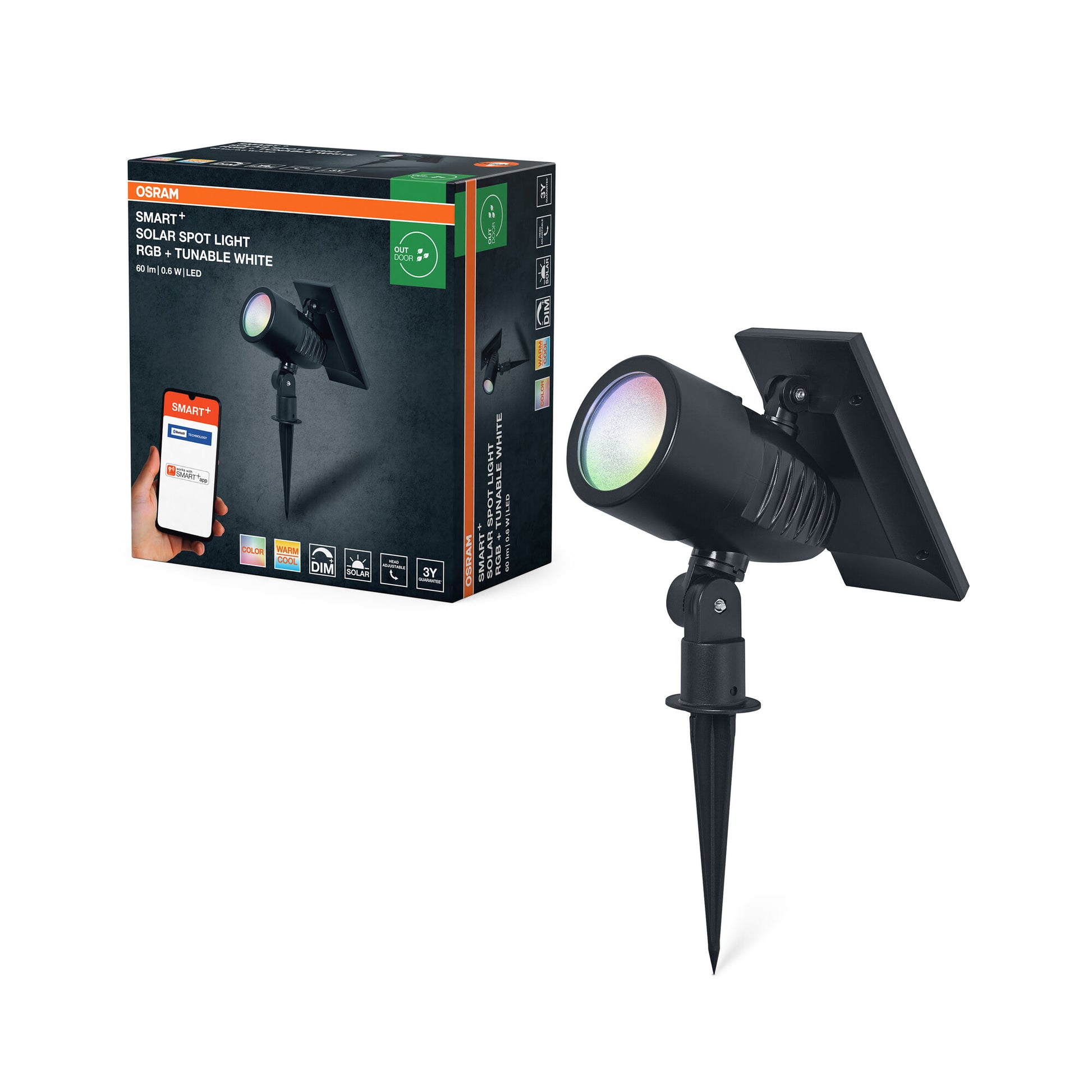 OSRAM SMART+ Spot Solar 45lm 0,6W/RGBW IP44 BT