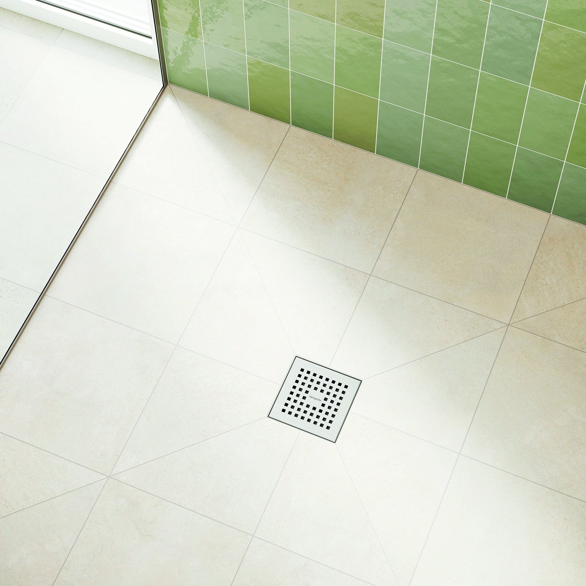 Hansgrohe afløbsskål, ø40/150 x 150 mm, børstet rustfrit stål