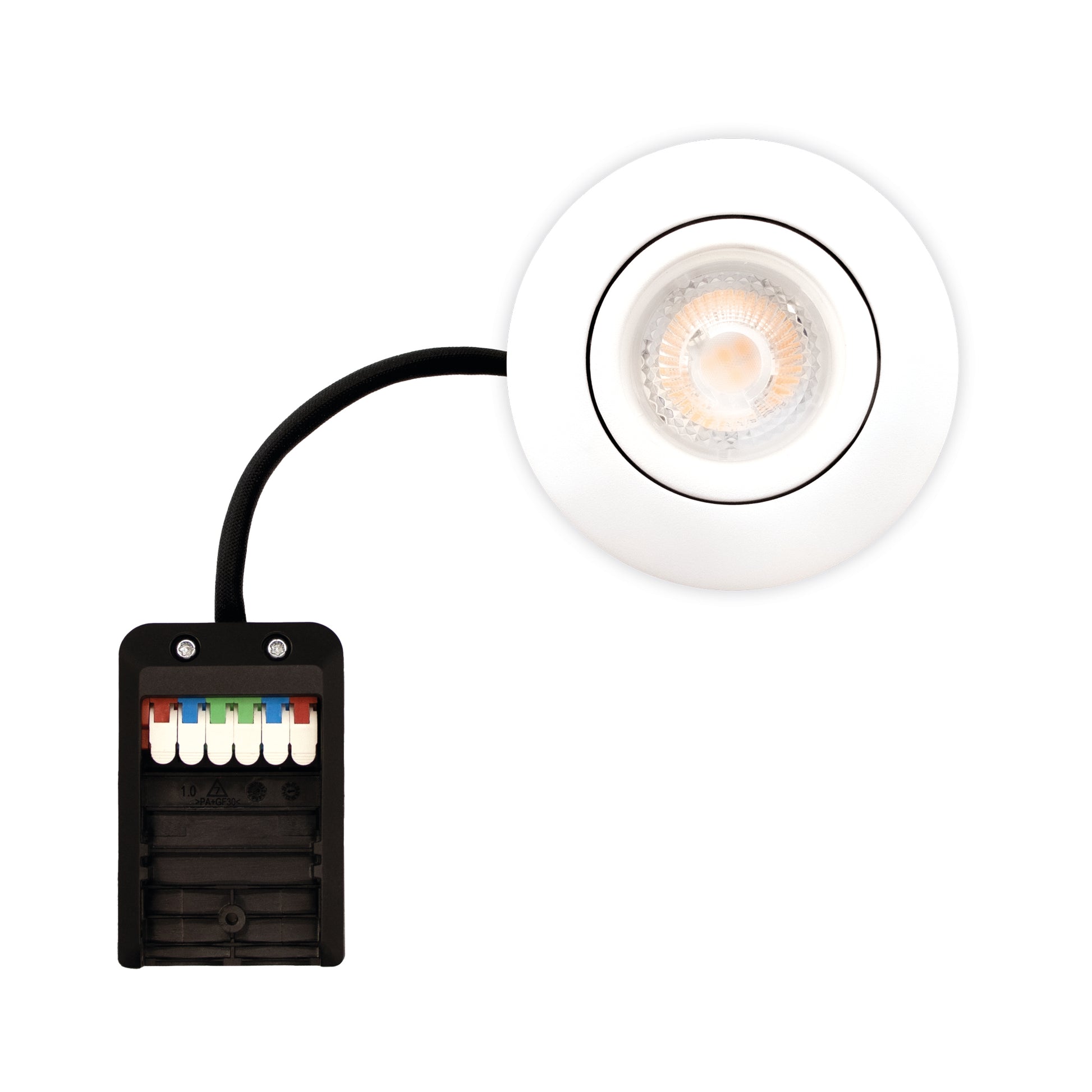Luna Quick install 2.0 Downlight ISO GU10 Mat Hvid 2700K 370lm 5W Indendørs/udendørs Dæmpbar IP44