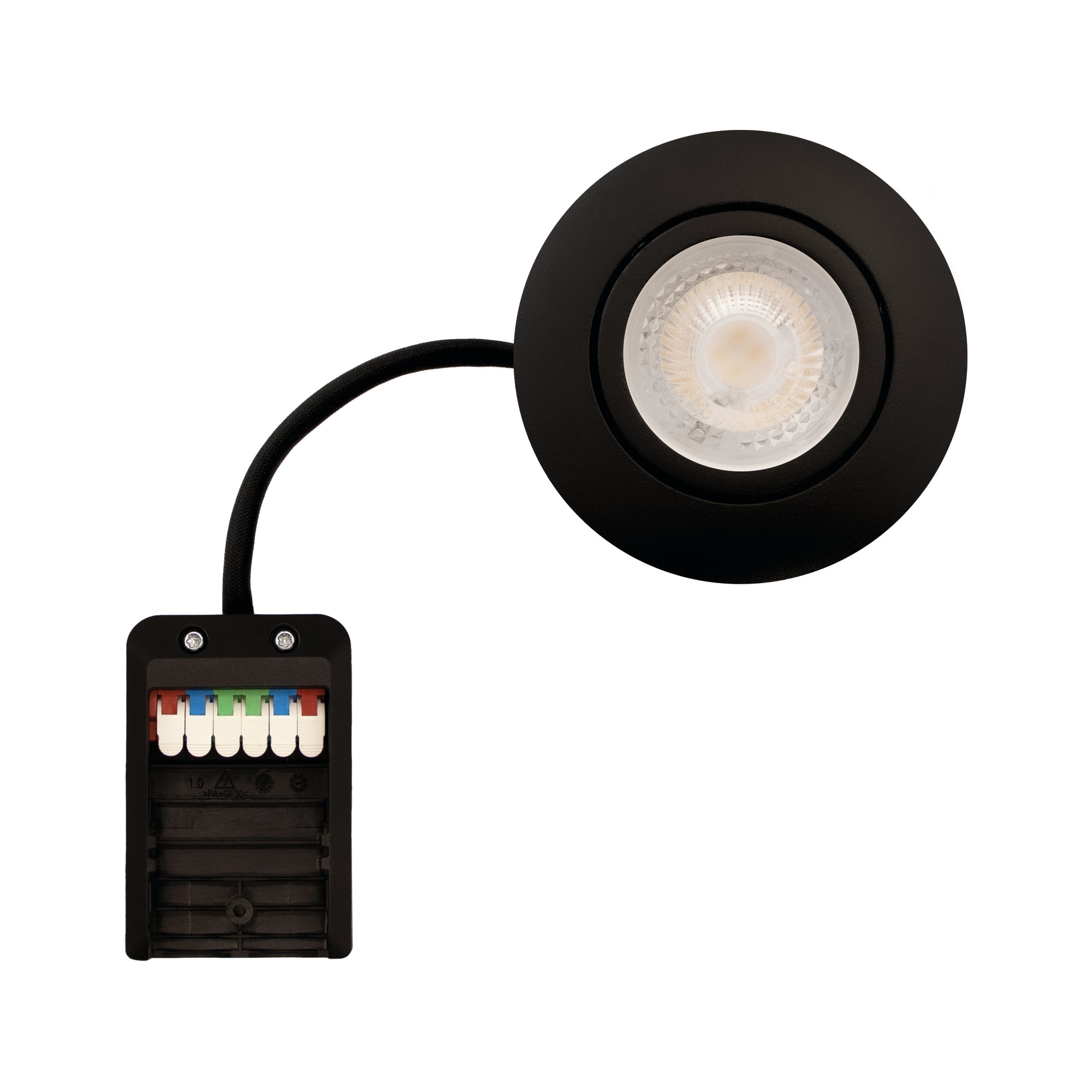Luna Quick install 2.0 Downlight ISO GU10 Mat Sort 2700K 370lm 5W Indendørs/udendørs Dæmpbar IP44