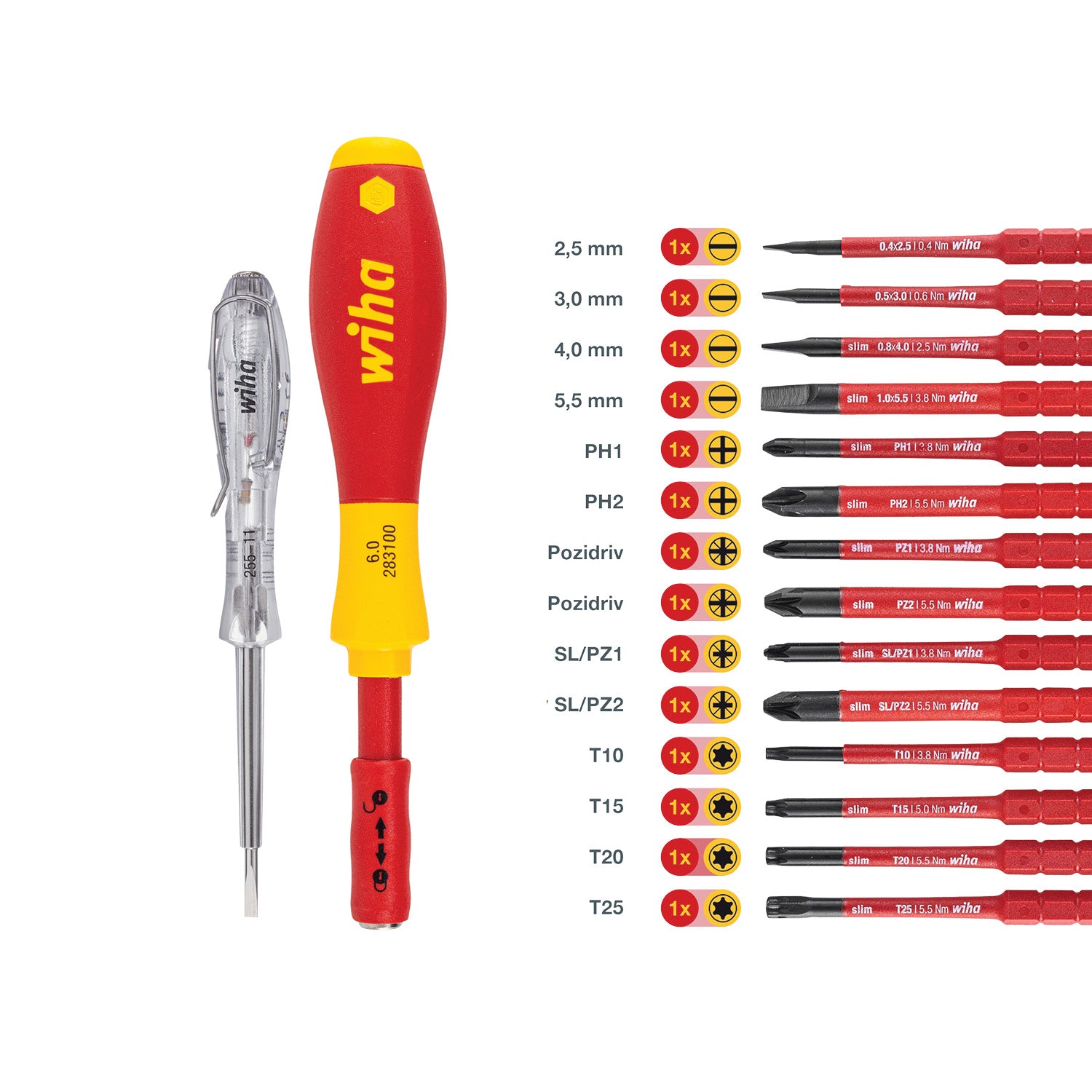 VDE SLIM VARIO STARTER skruetrækker SET16 PCS 283