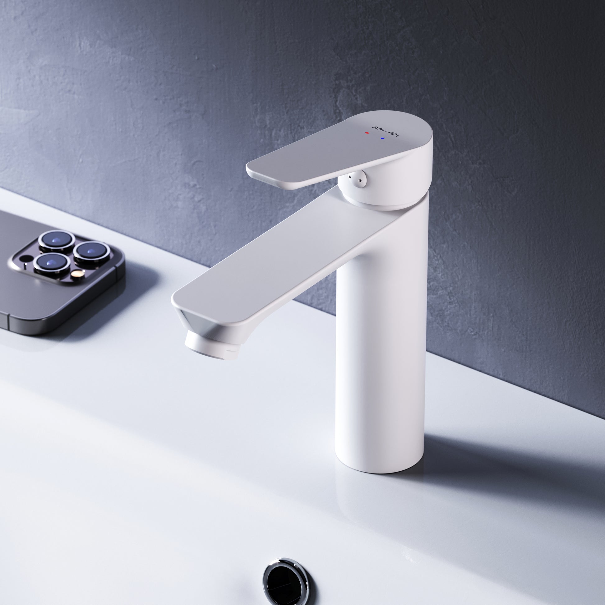 AM.PM Hit Single-lever basin mixer, white, S-size