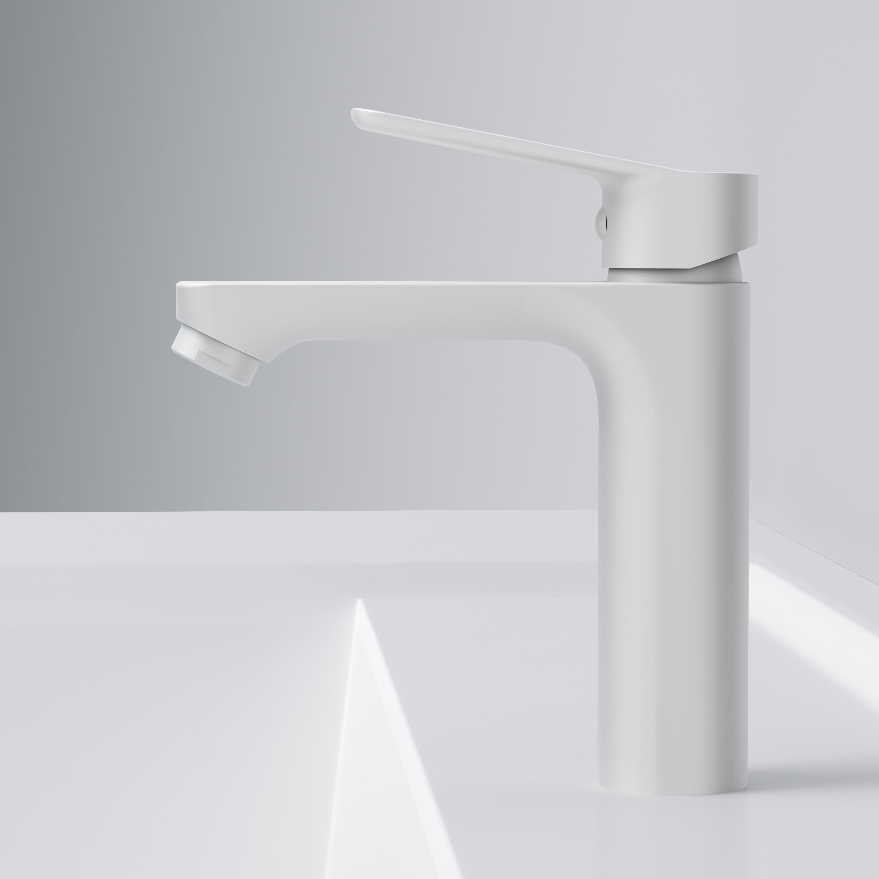AM.PM Hit Single-lever basin mixer, white, S-size