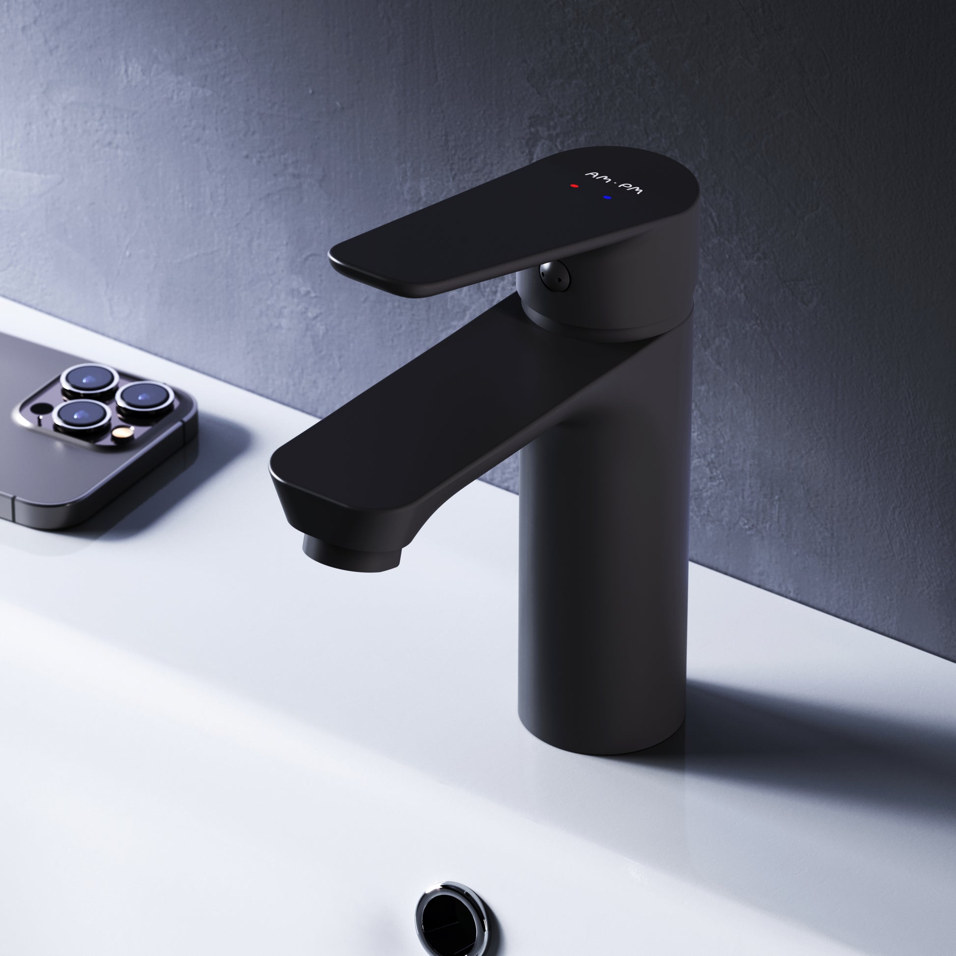 AM.PM Hit Single-lever basin mixer, black, M-size