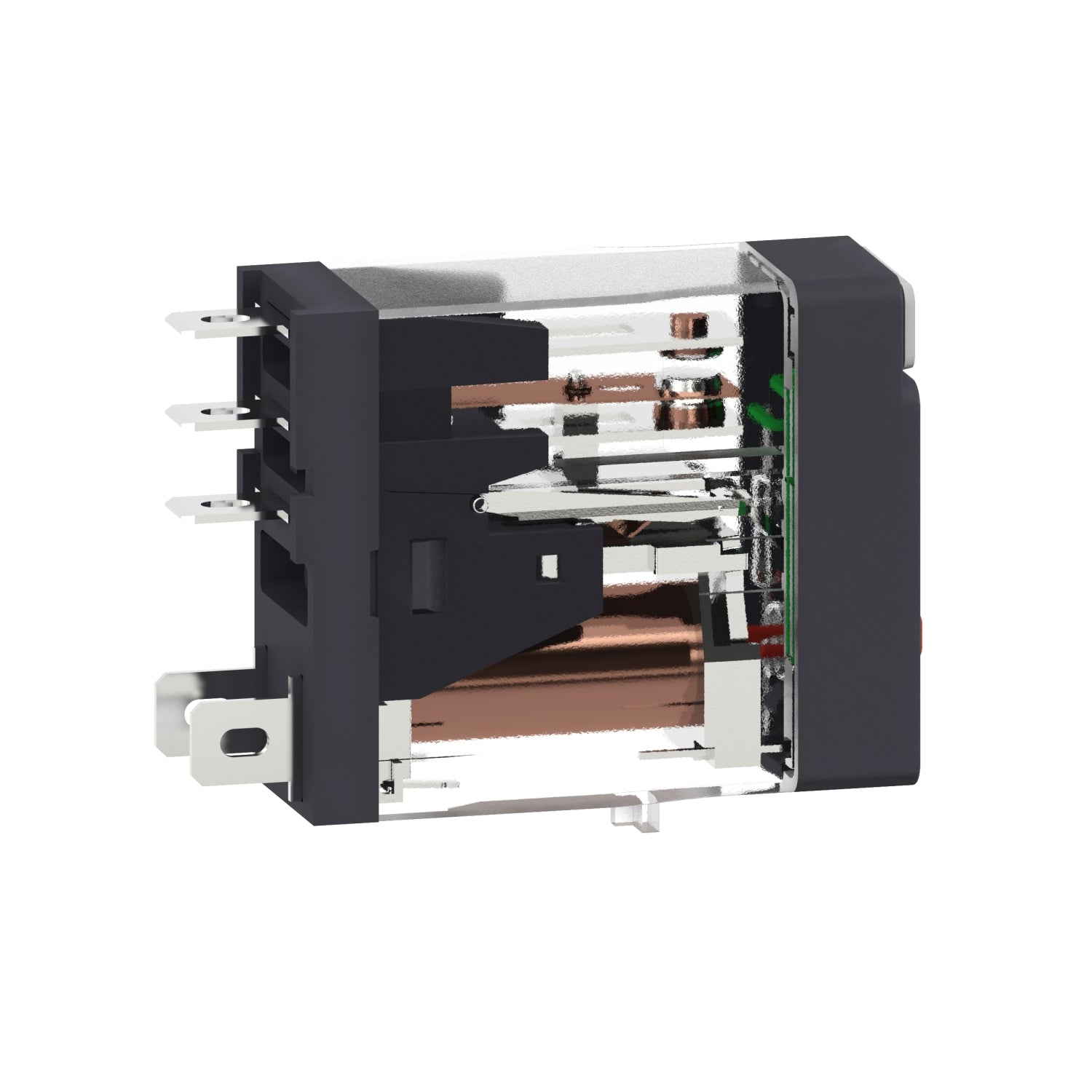 1CO 10A RELÆ TESTKNAP+LED 12VDC