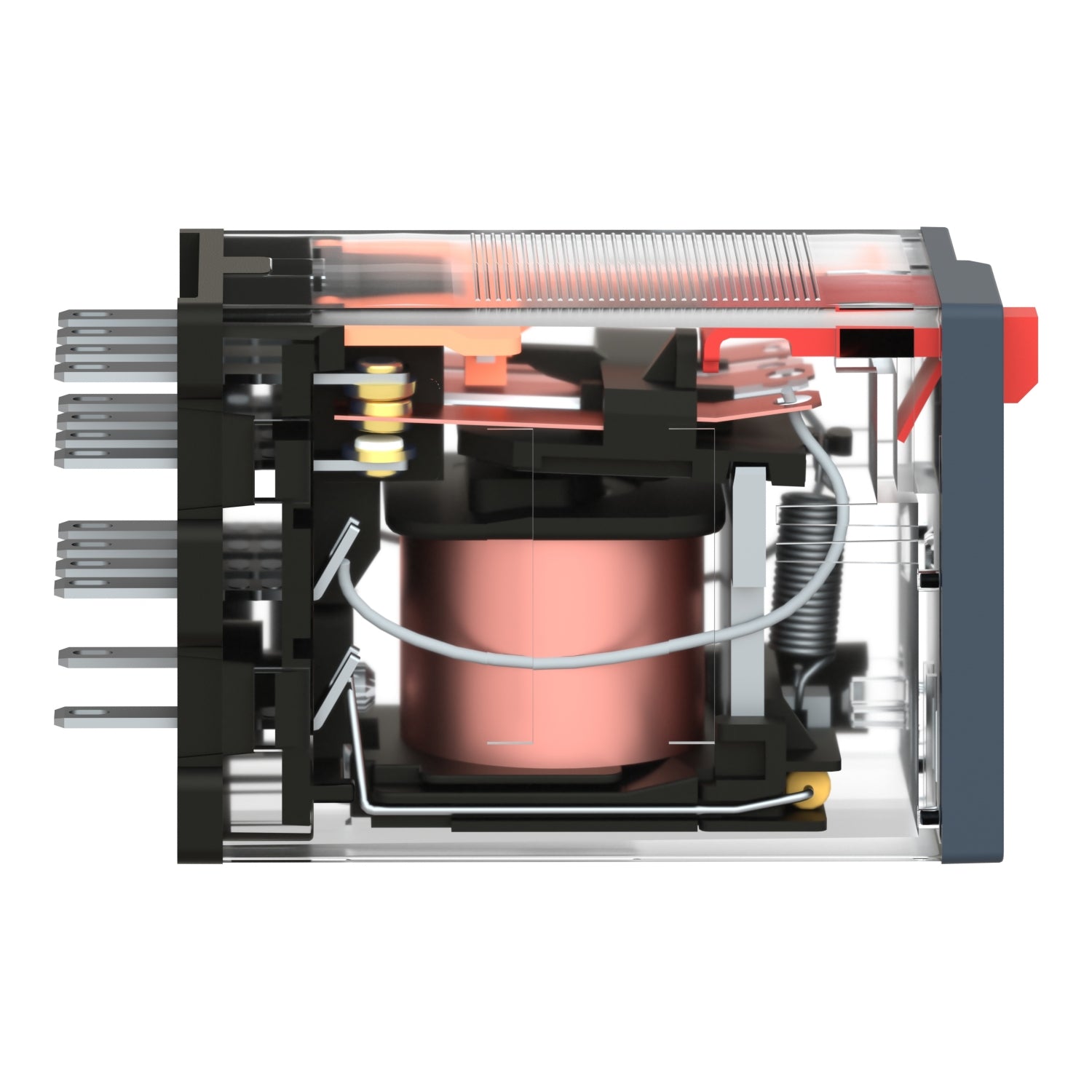 STIKBENSRELÆ 6A 4C/O LED 24VAC