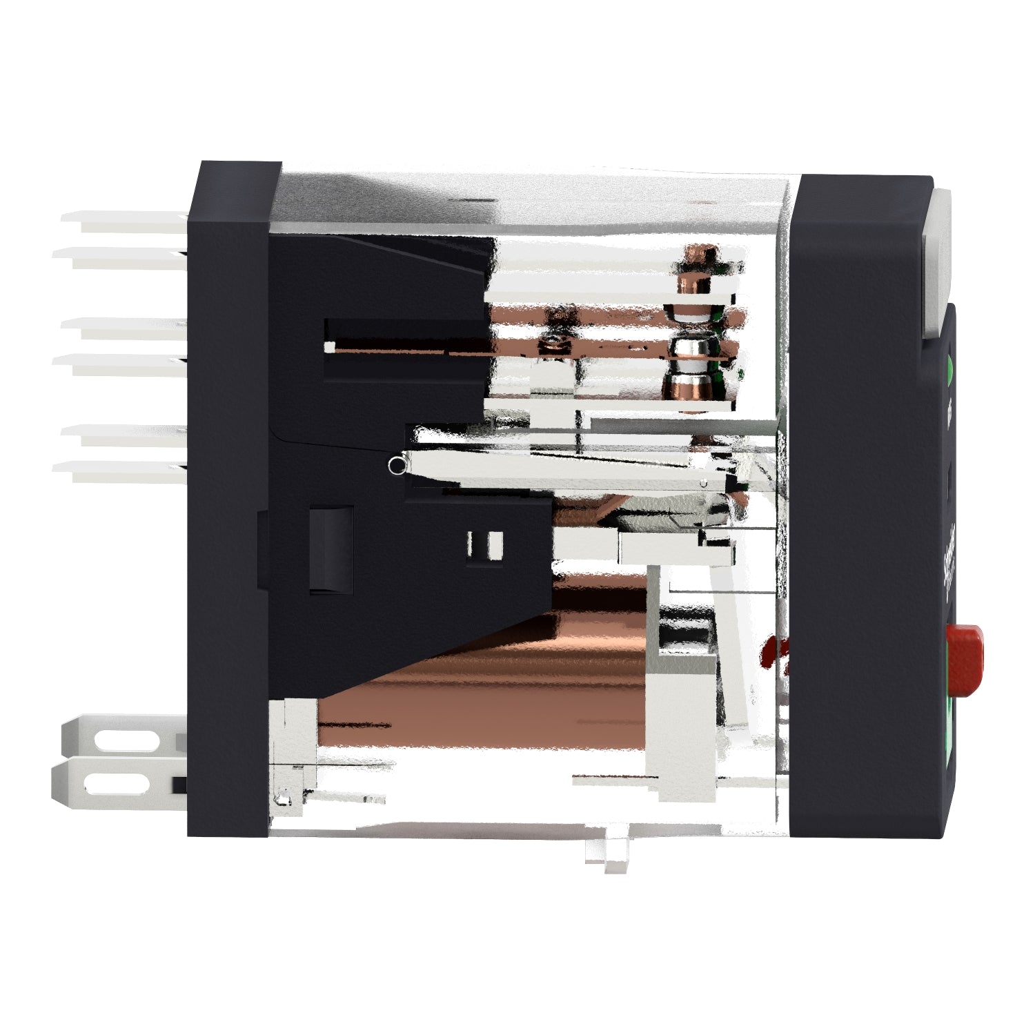 2C/O 5A RELÆ TESTKNAP+LED 24VAC
