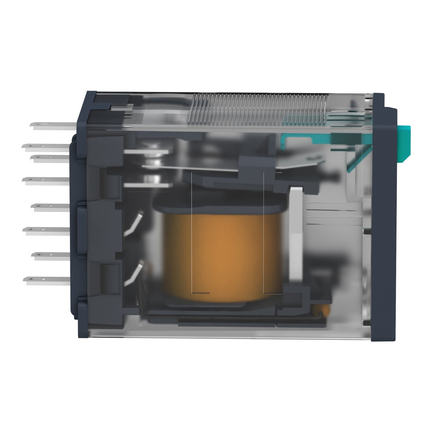 STIKBENSRELÆ 12A 2C/O LED 24VDC