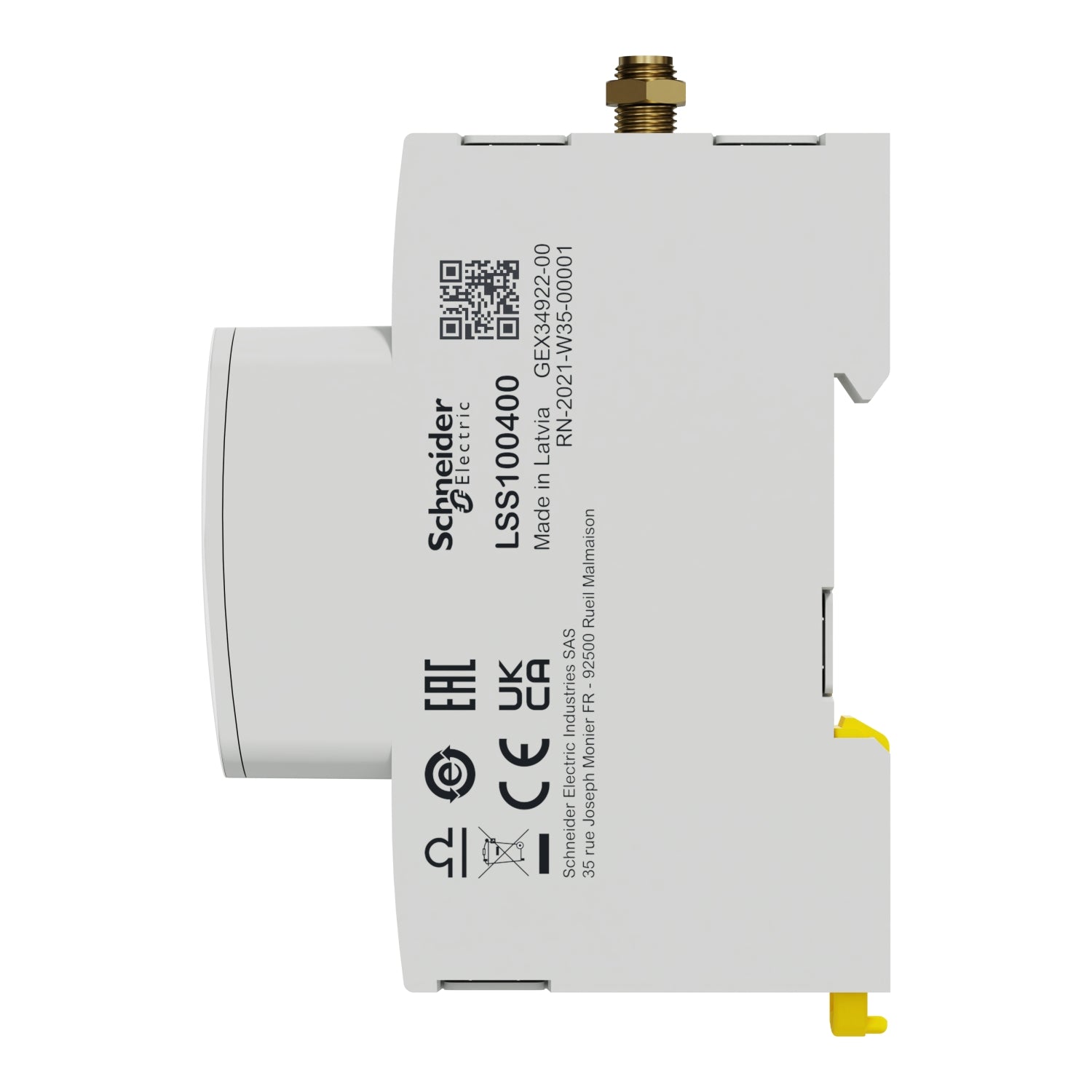 Gateway KNX SpaceLogic Hybridmodul KNX til Wiser Zigbee 24VDC DIN RS-232 Hvid