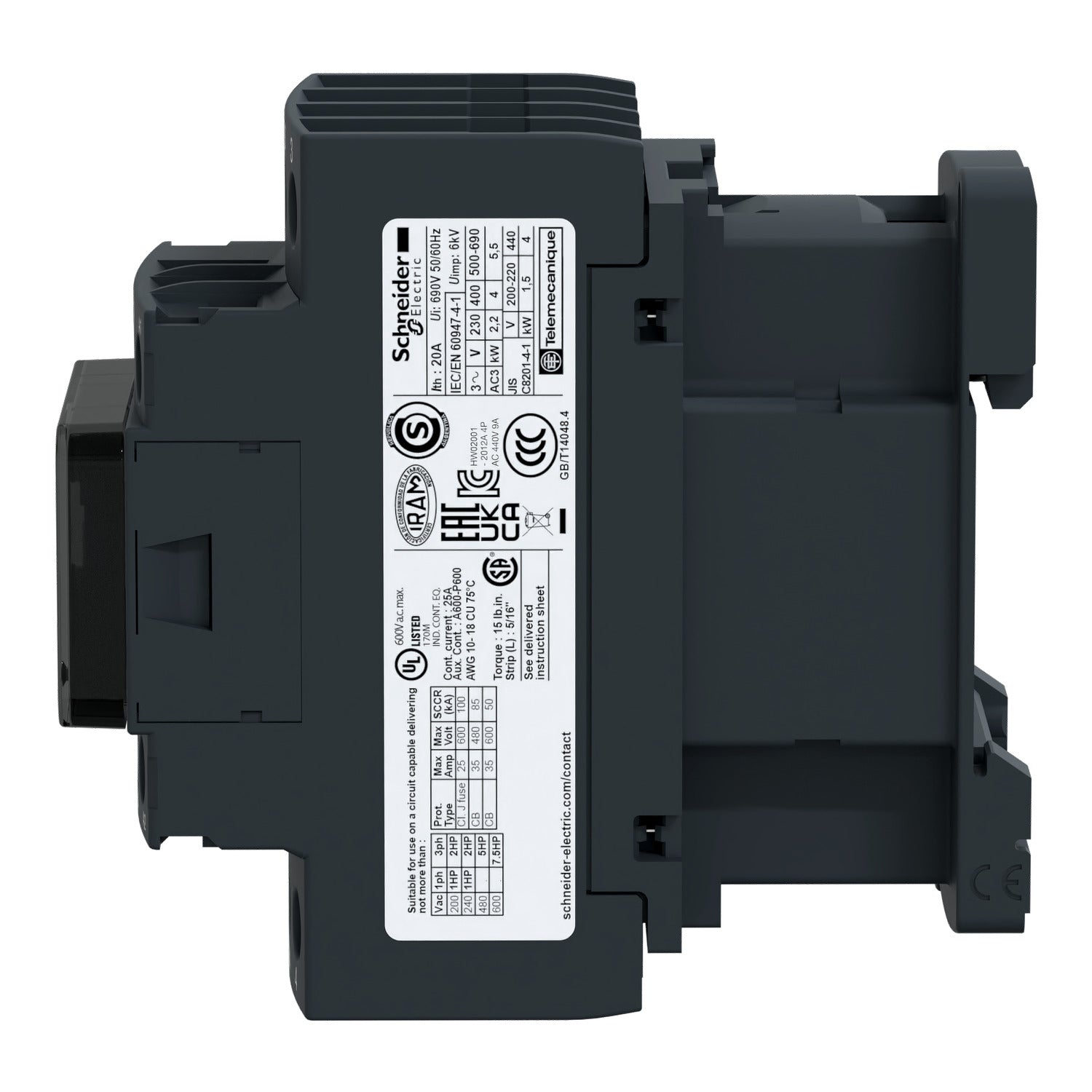 KONTAKTOR TESYS D 25A AC1 230VAC 2NO+2NC