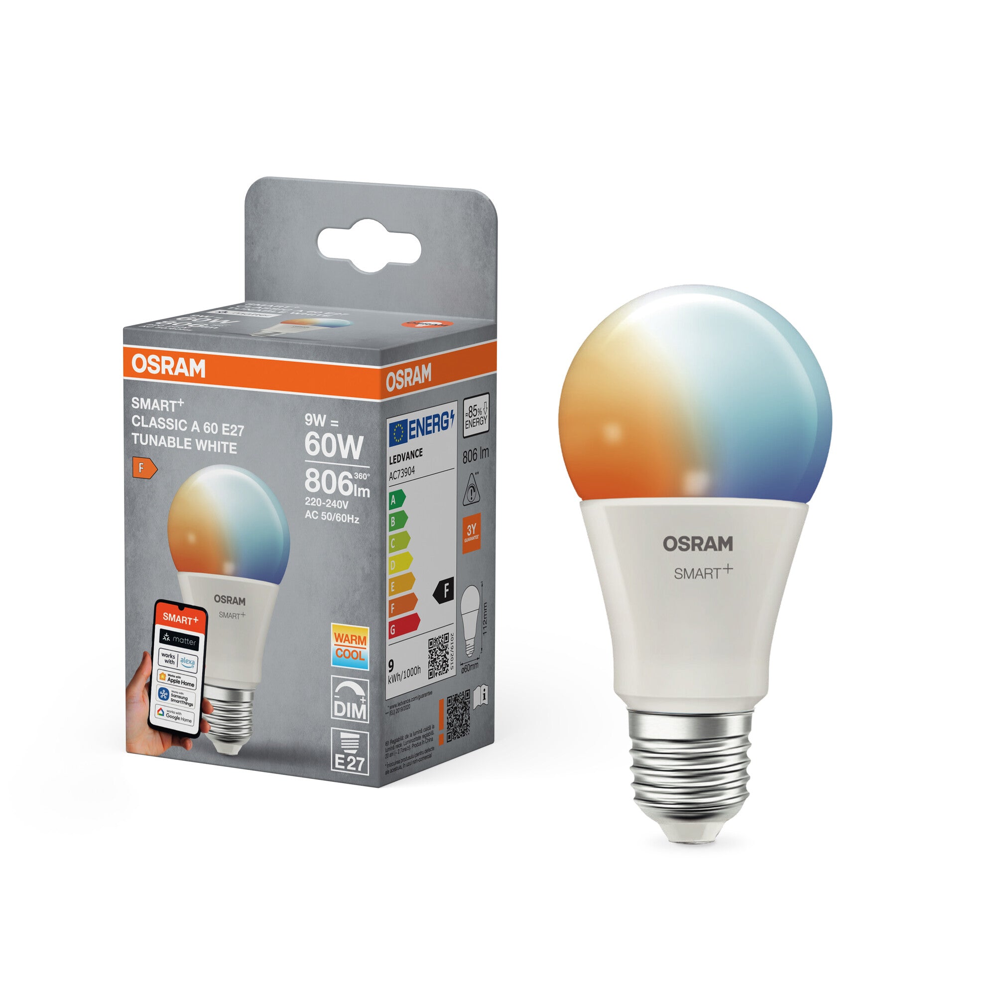 Ledvance Smart+ Standard 9W/TW (60W) E27 WiFi