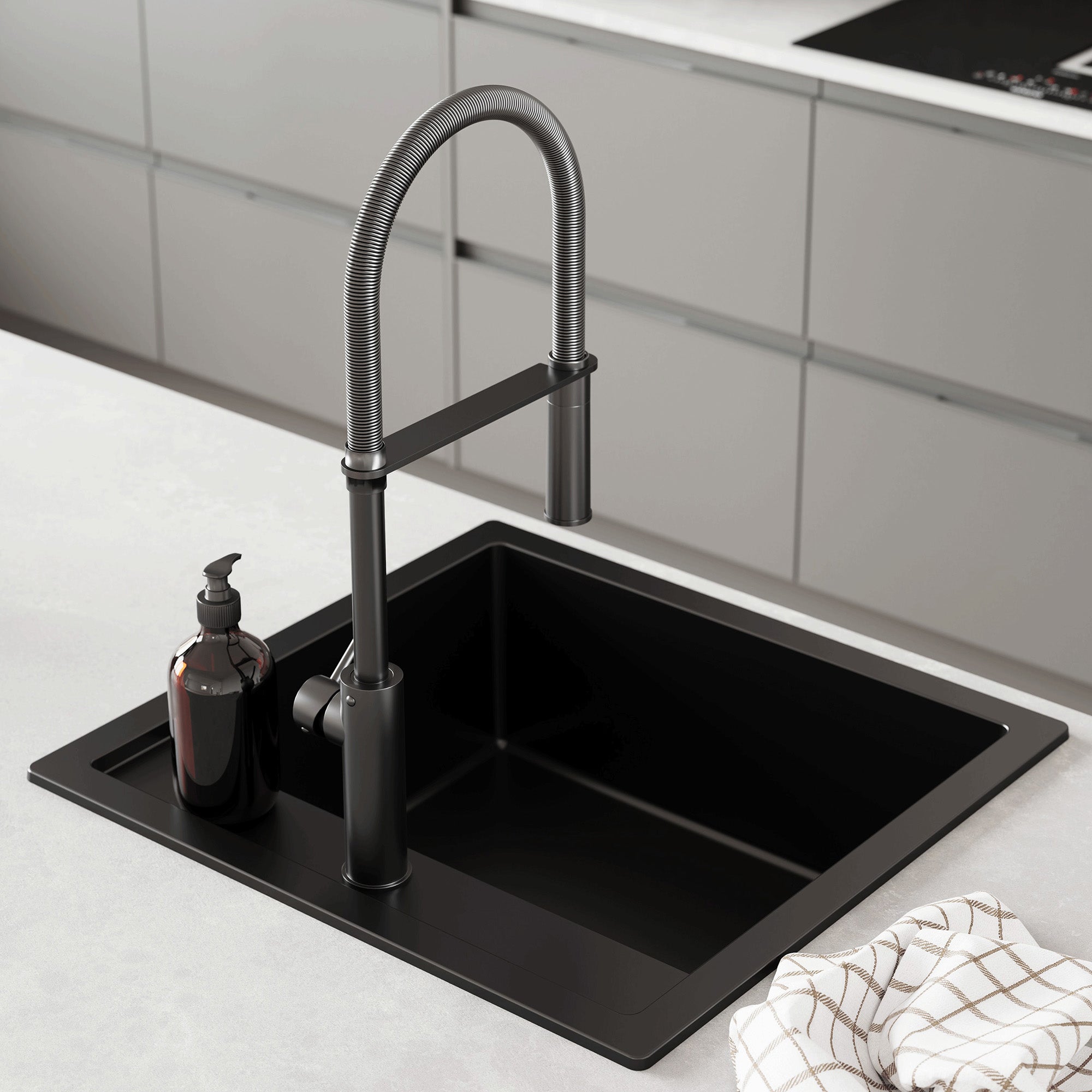 Lavabo Jupiter 50 komposit køkkenvask, sort
