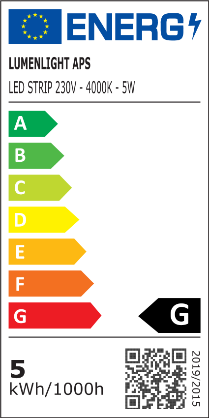LED Strip, Budget 4000K 5W IP67 230V 50M