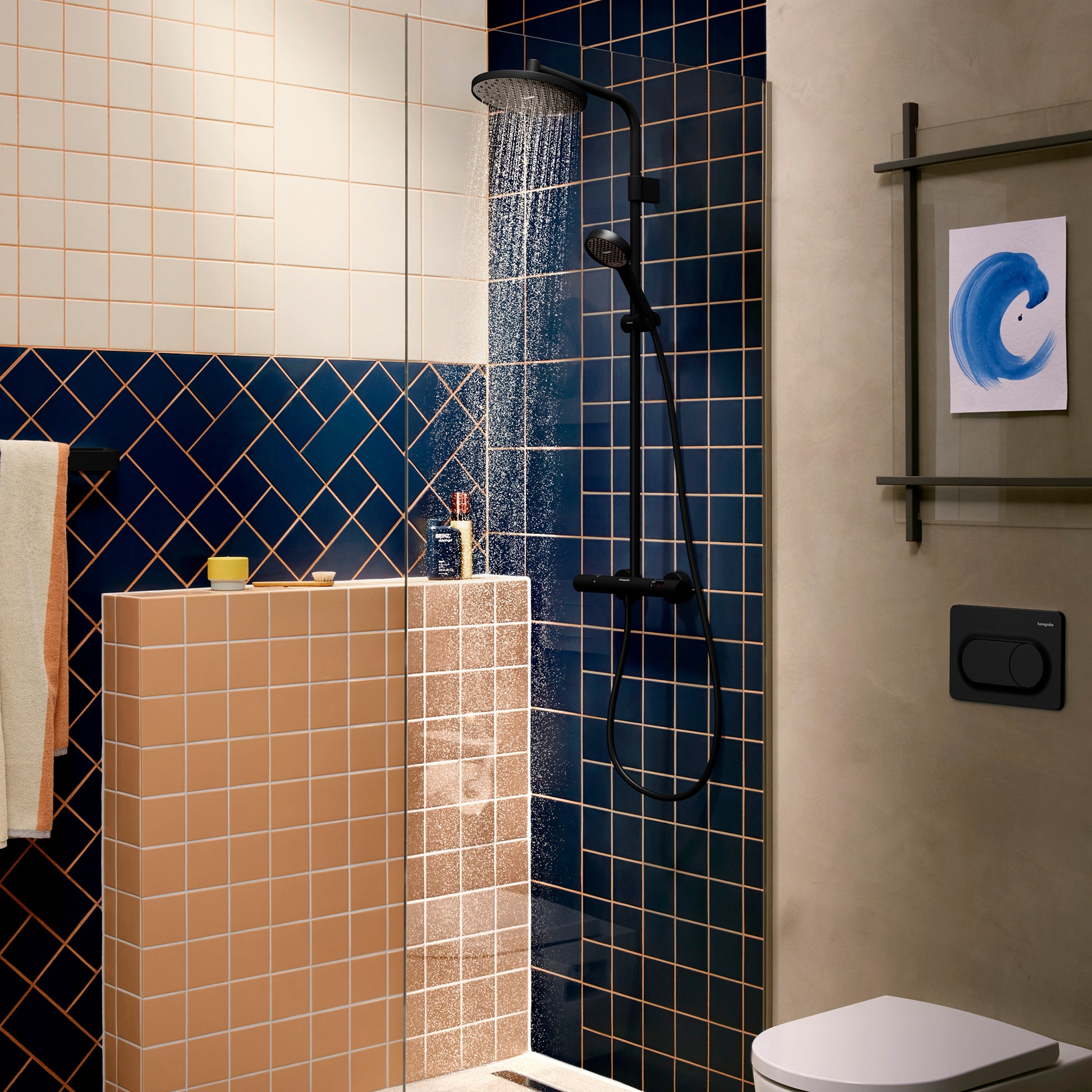 hansgrohe Activera S Showerpipe 240 1jet EcoSmart Ecostat Sort