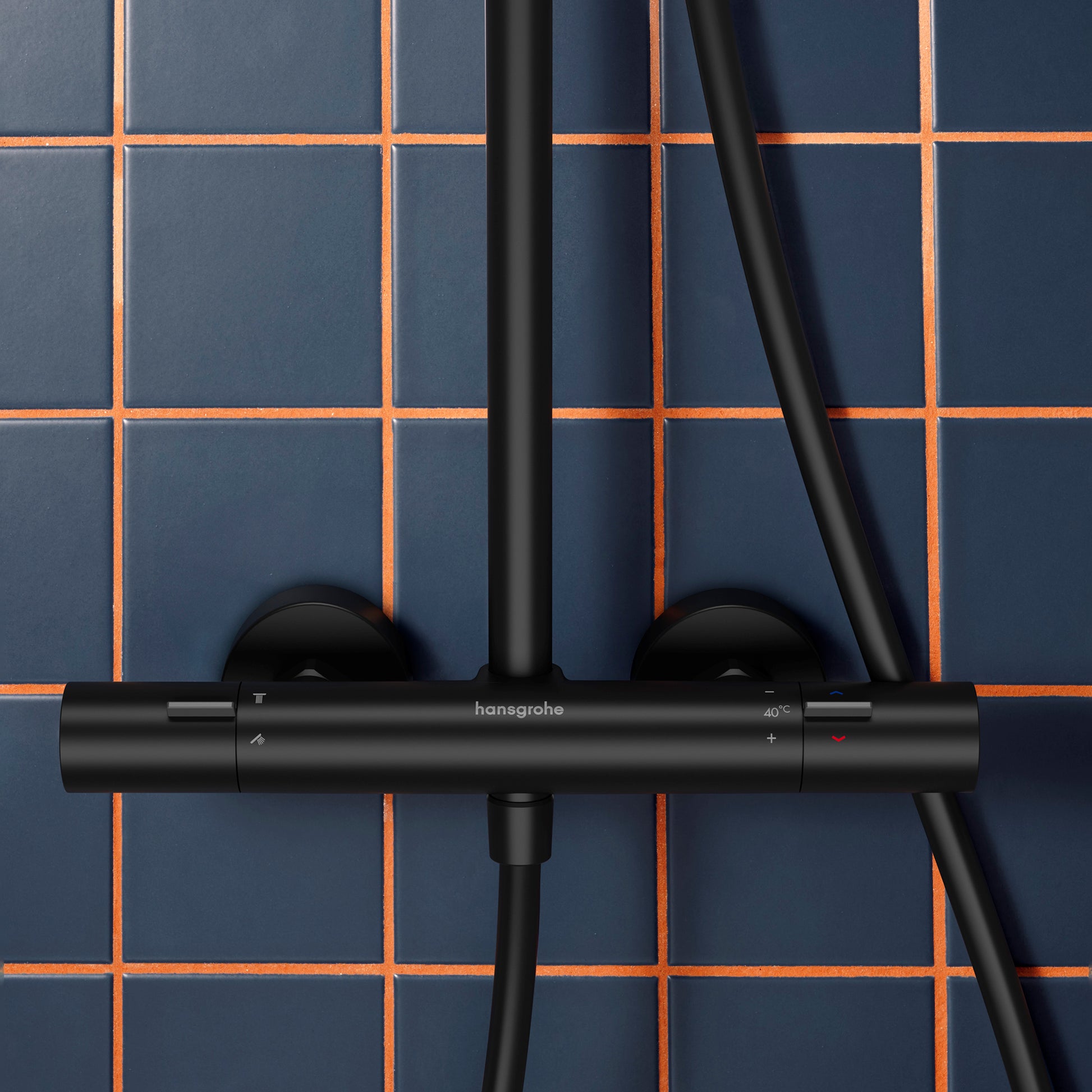 hansgrohe Activera S Showerpipe 240 EcoSmart+ Ecostat Mat sort