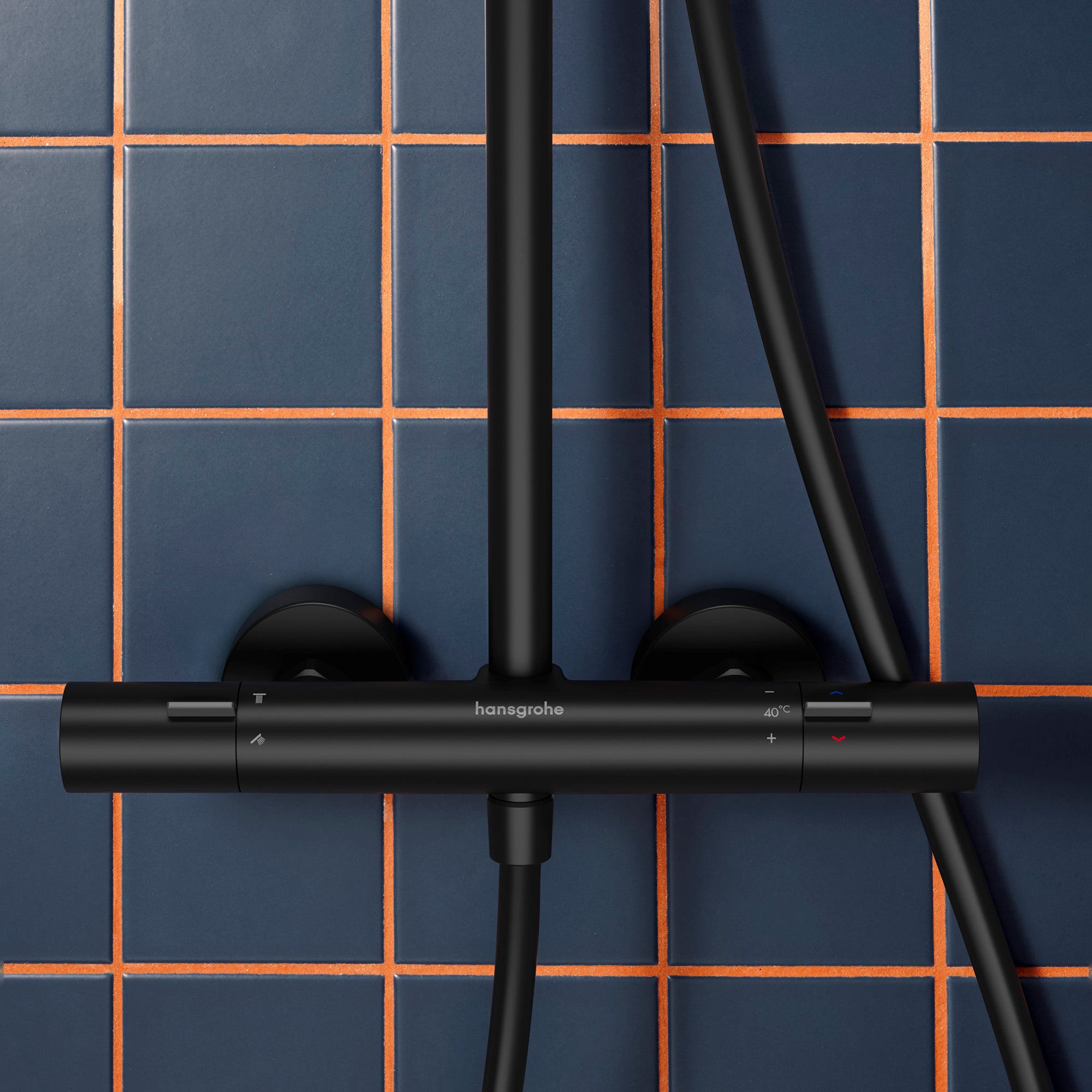 hansgrohe Activera S Showerpipe 240 EcoSmart+ Ecostat Mat sort