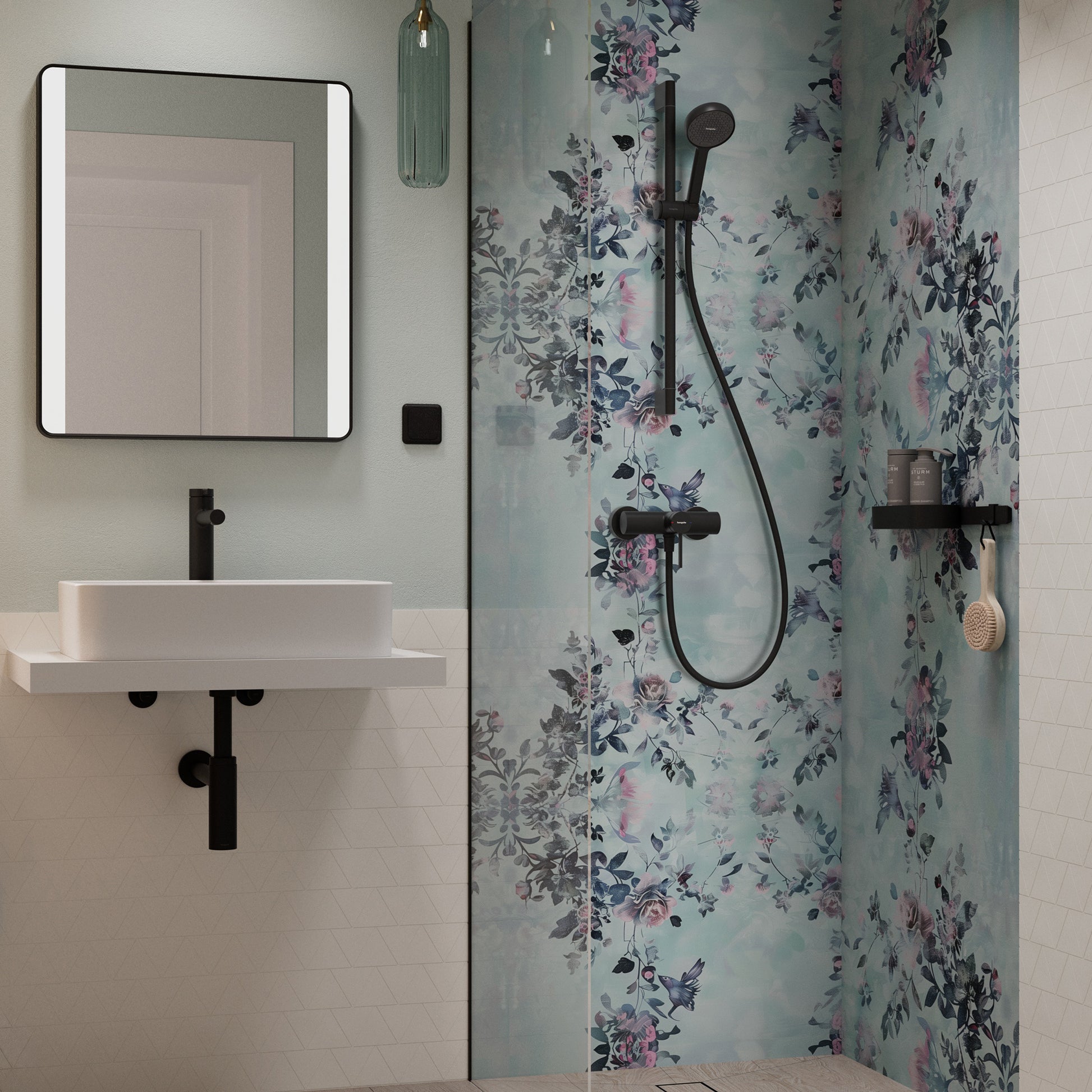 hansgrohe Activera Select S Brusersæt 95 2jet EcoSmart Mat sort