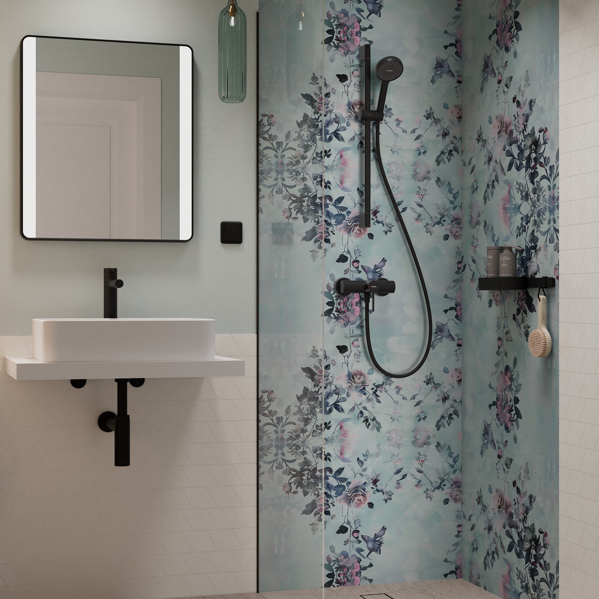 hansgrohe Activera Select S Brusersæt 95 2jet EcoSmart Mat sort