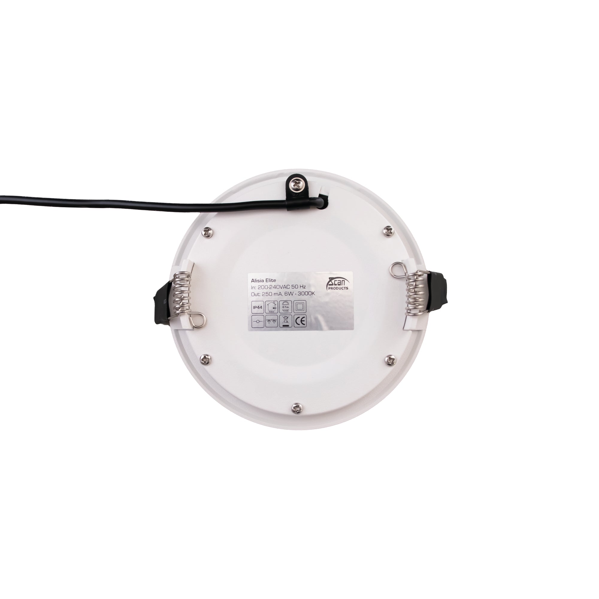 Alisia Elite Downlight ISO Mat Hvid 3000K 385lm 6W Dæmpbar IP44