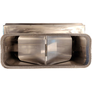 Udvendig rist for 222x89 mm fladkanal, Rustfri stål, 290x163 mm