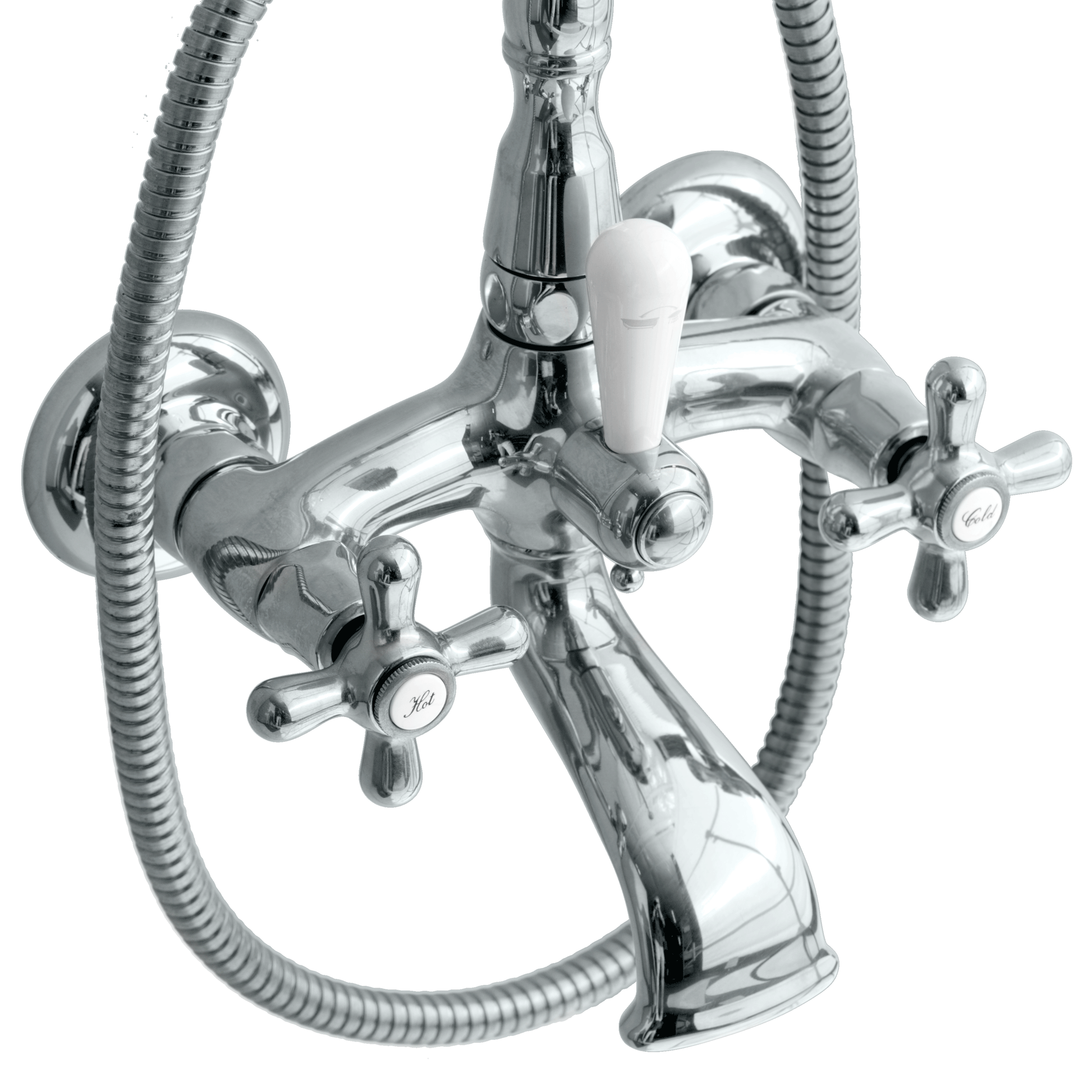 Lavabo Retro 2-grebs badekararmatur med håndbruser krom