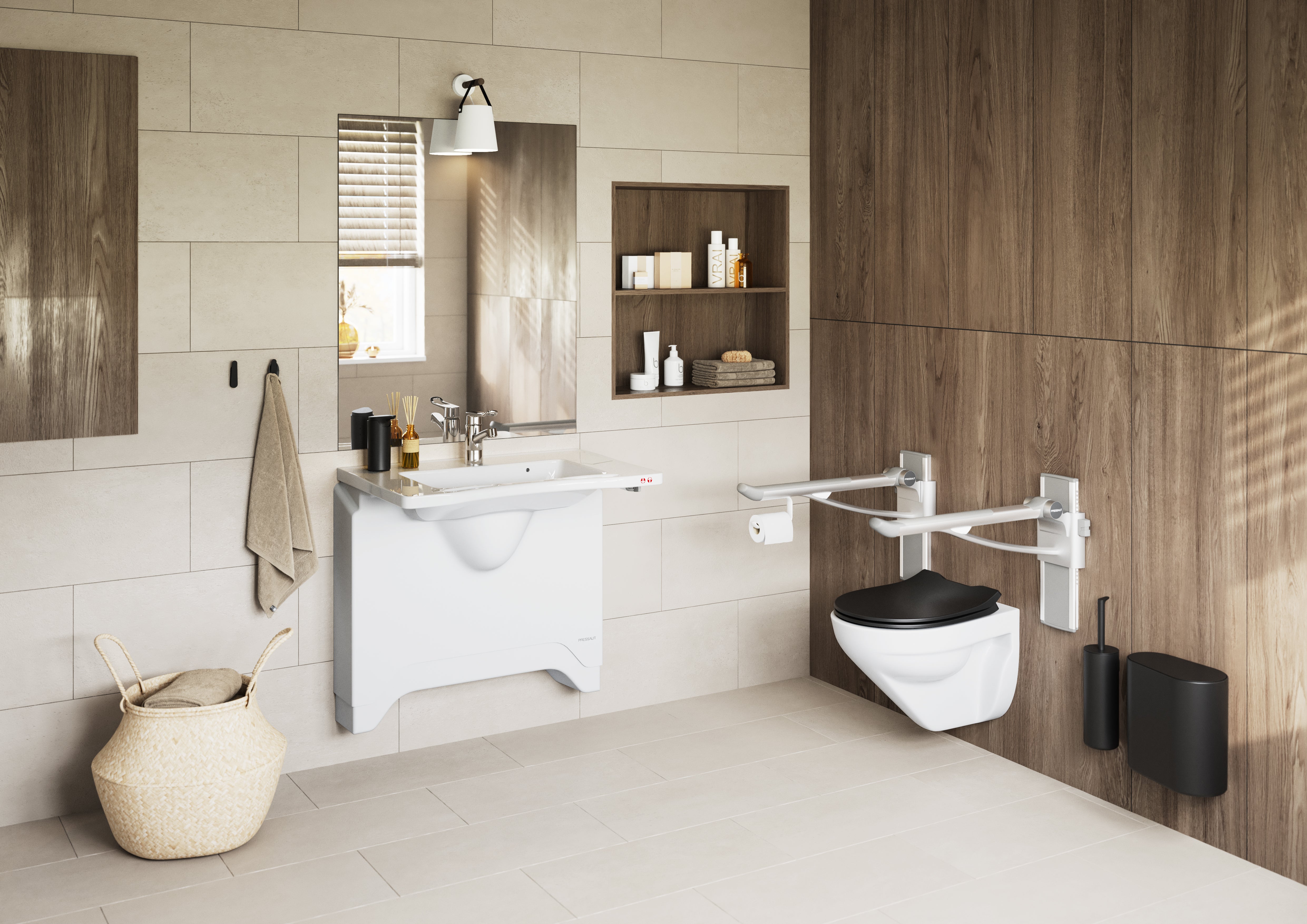 Pressalit Væghængt toilet uden skyllekant, 540 mm