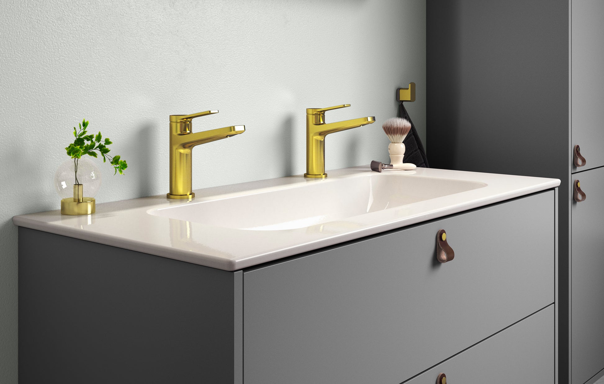 Gustavsberg Epic håndvaskarmatur børstet messing