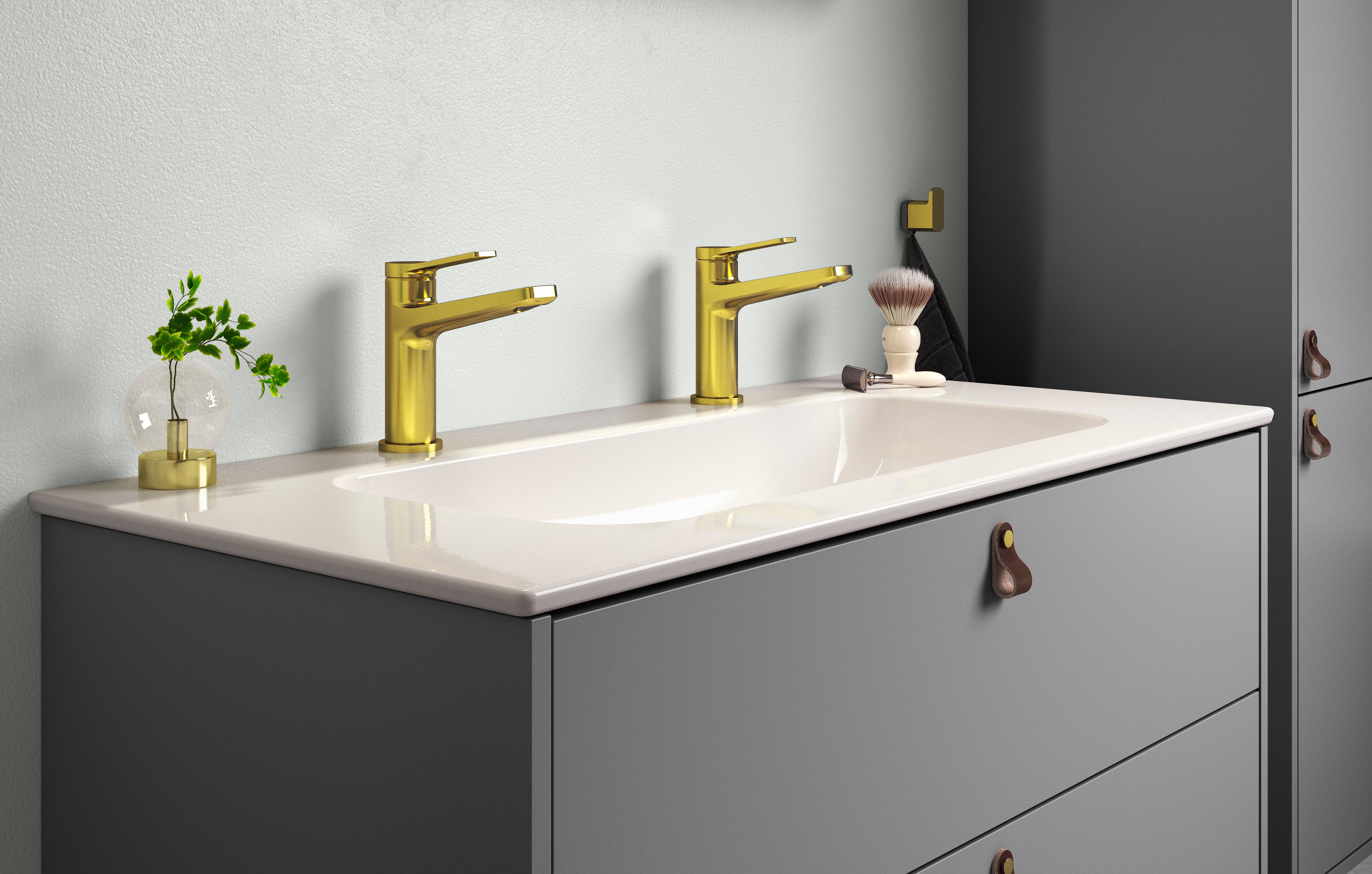 Gustavsberg Epic håndvaskarmatur børstet messing