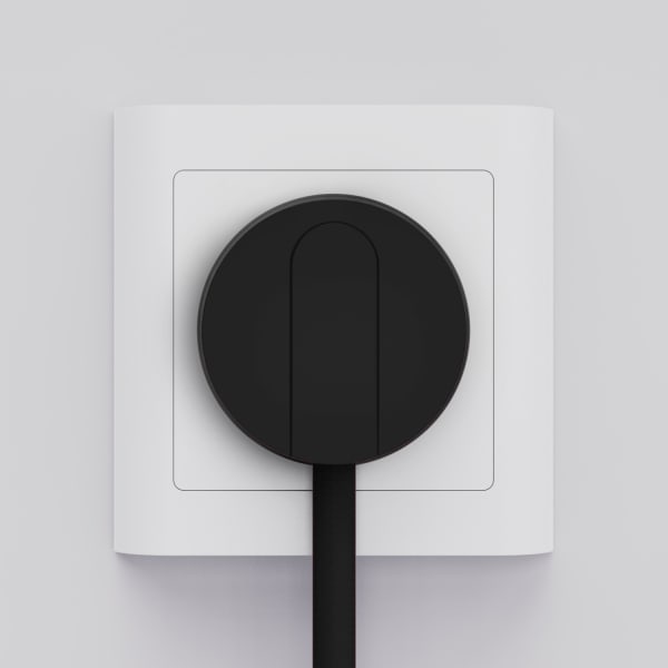 NORM K Minimalistisk dansk stikpropSort Uden jord 13A/250~