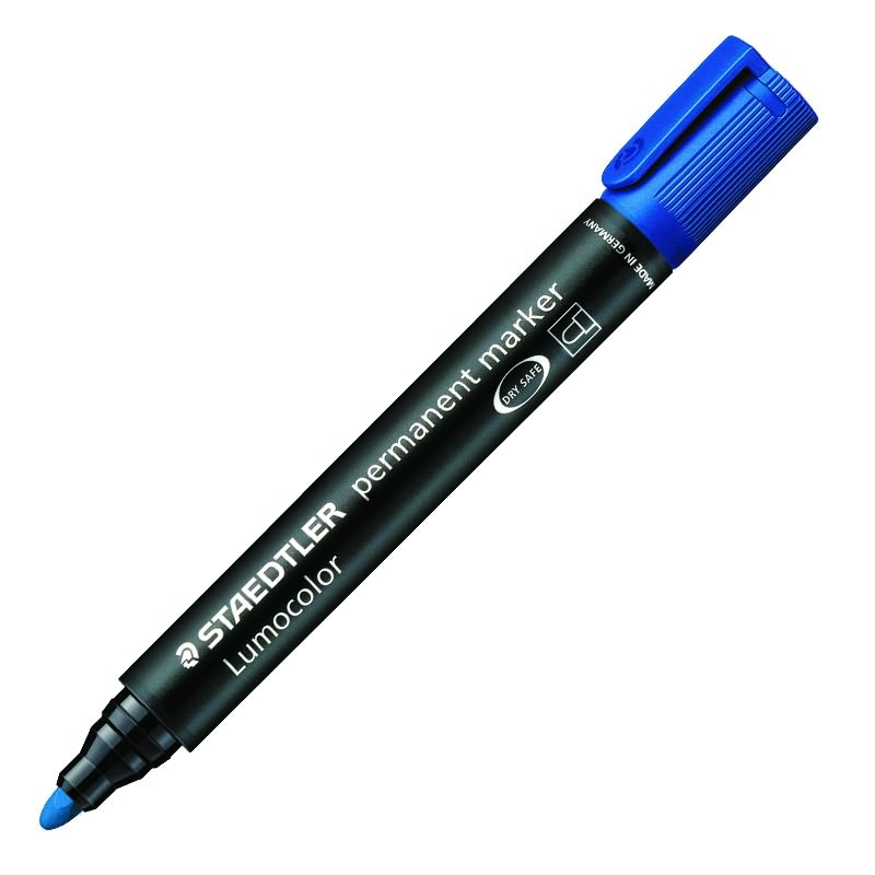 Staedtler permanent marker, rund spids, blå