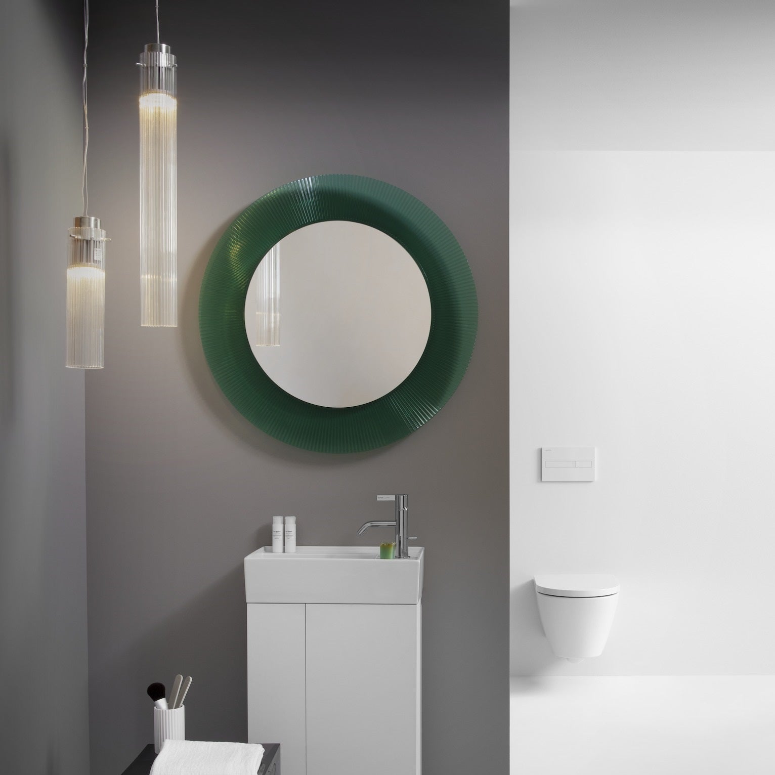 Kartell All Saints Spejl Ø 40x780mm LED SMARAGDGRØN