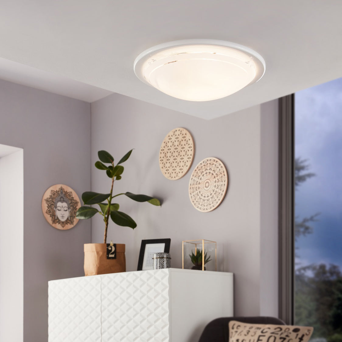Planet 1 Loftlampe, hvid