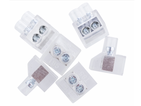 Ledningssamlemuffe - Dobbelt (2 x 5x1,5mm²), Klar (6 stk.)
